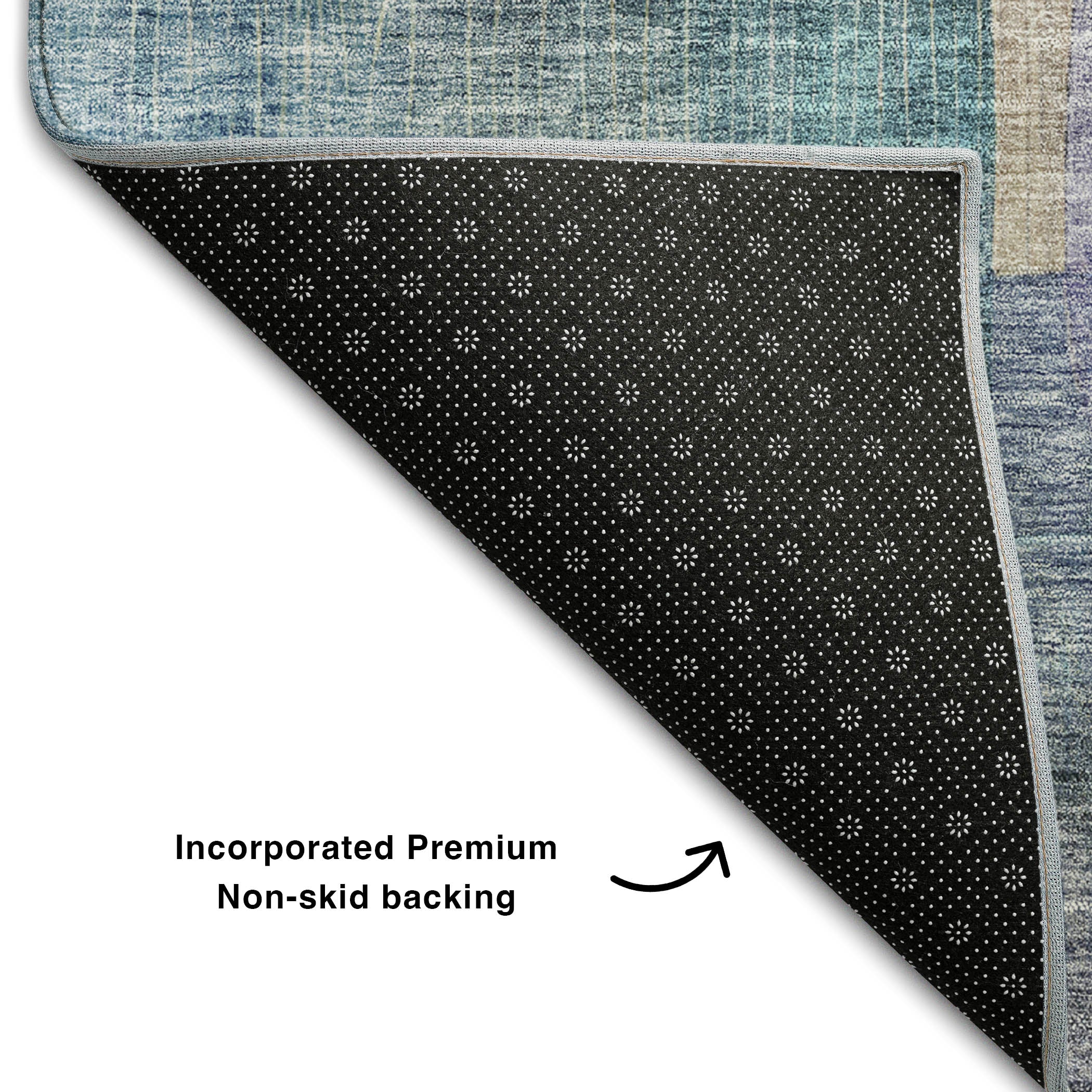 Marrakech Machine Washable Transitional Blue Rug 1'8" x 2'6" #shape_Rectangle