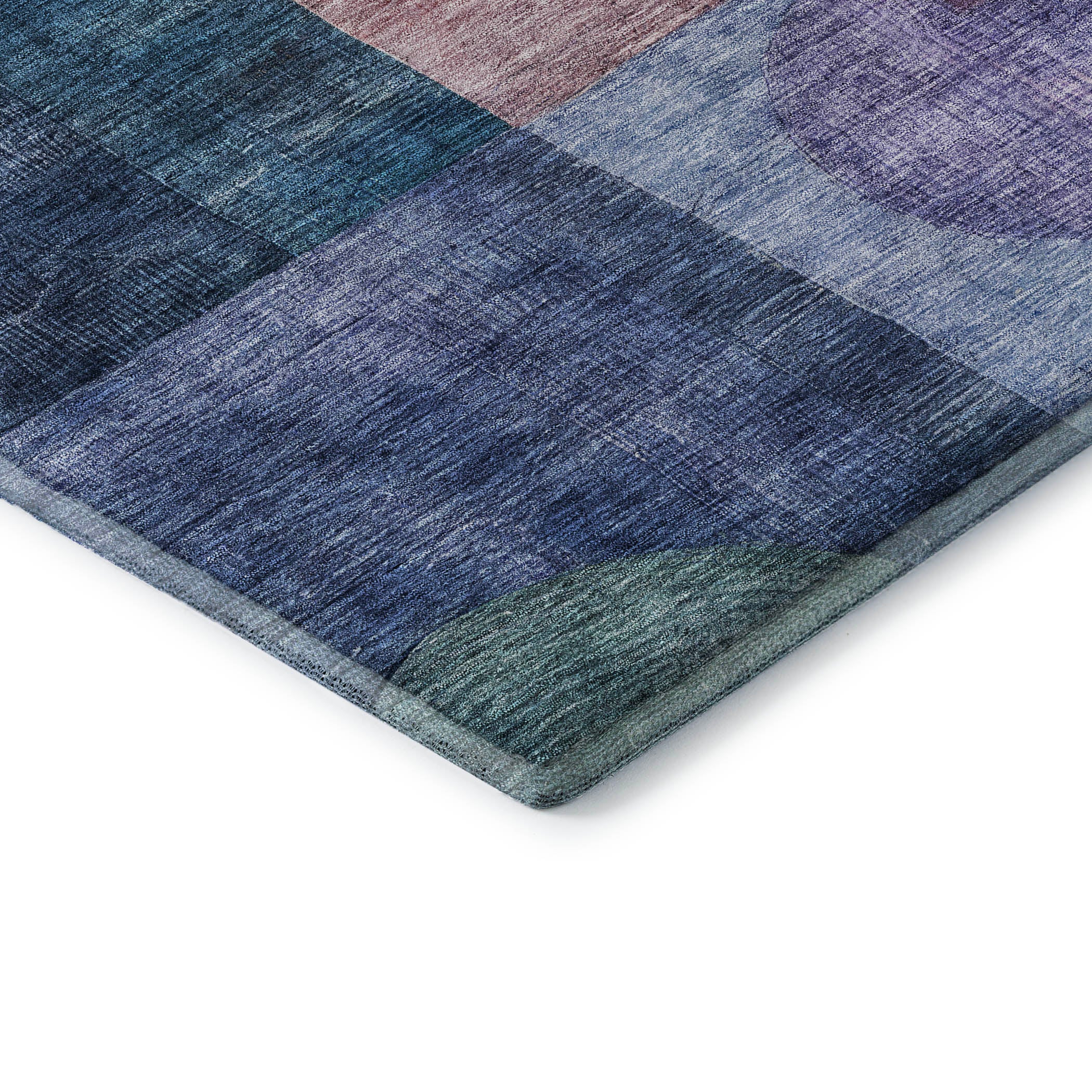 Lucerne Machine Washable Transitional Blue Rug 1'8" x 2'6" #shape_Rectangle