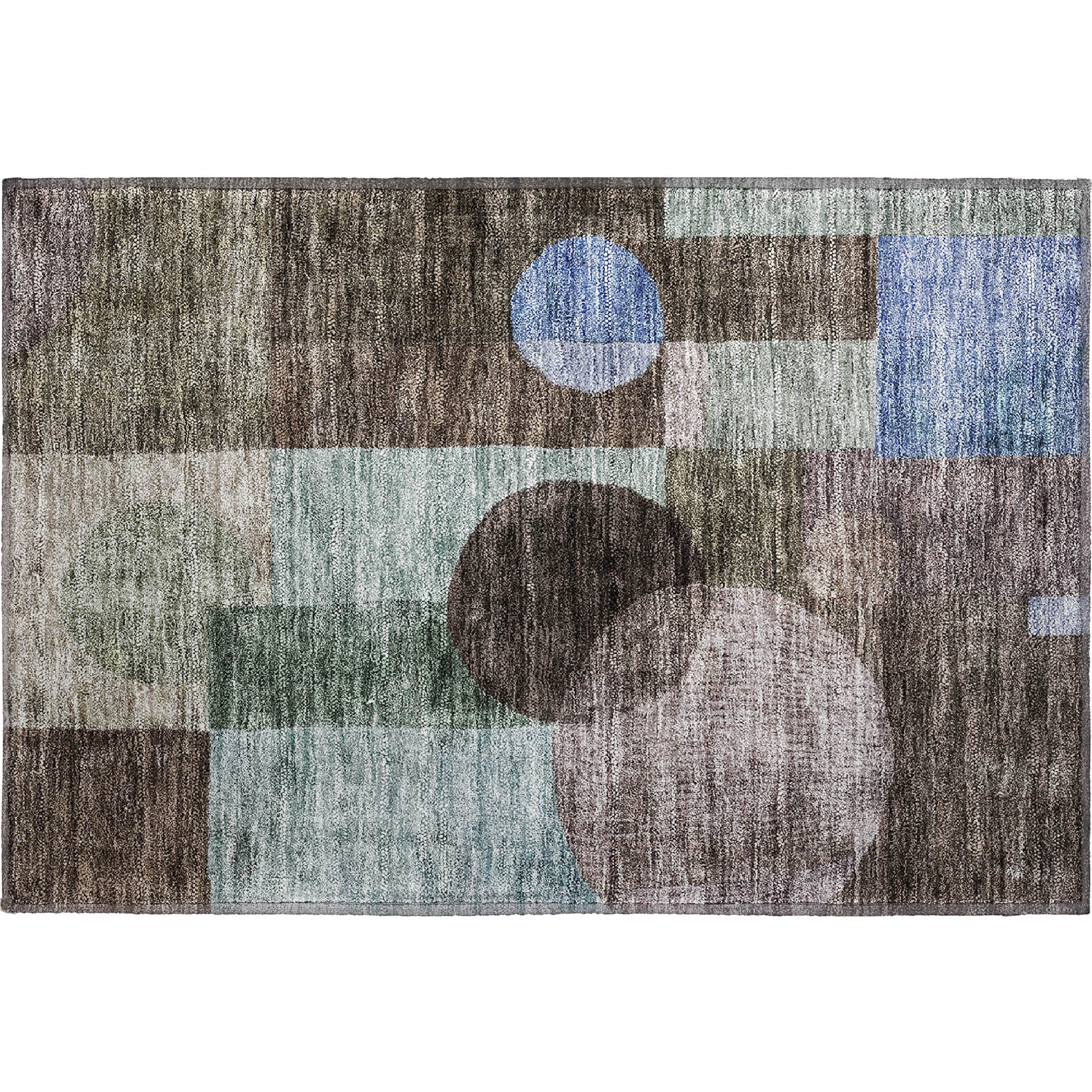 Lucerne Machine Washable Transitional Brown Rug 1'8" x 2'6" #shape_Rectangle
