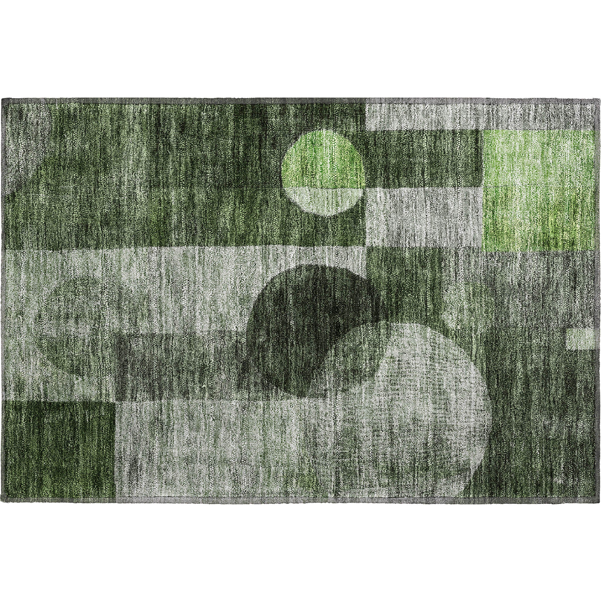 Lucerne Machine Washable Transitional Fern Green Rug 1'8" x 2'6" #shape_Rectangle
