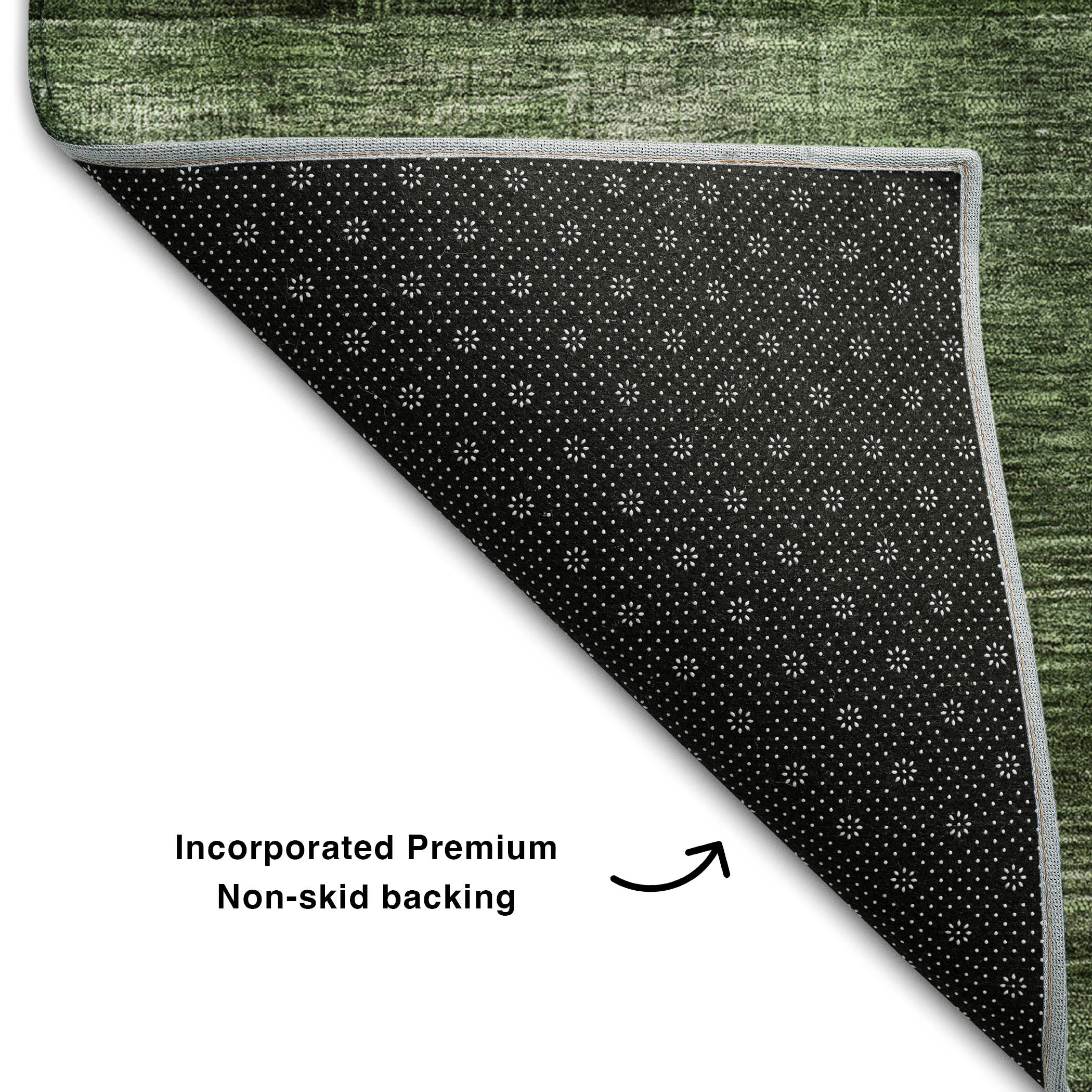 Lucerne Machine Washable Transitional Fern Green Rug 1'8" x 2'6" #shape_Rectangle