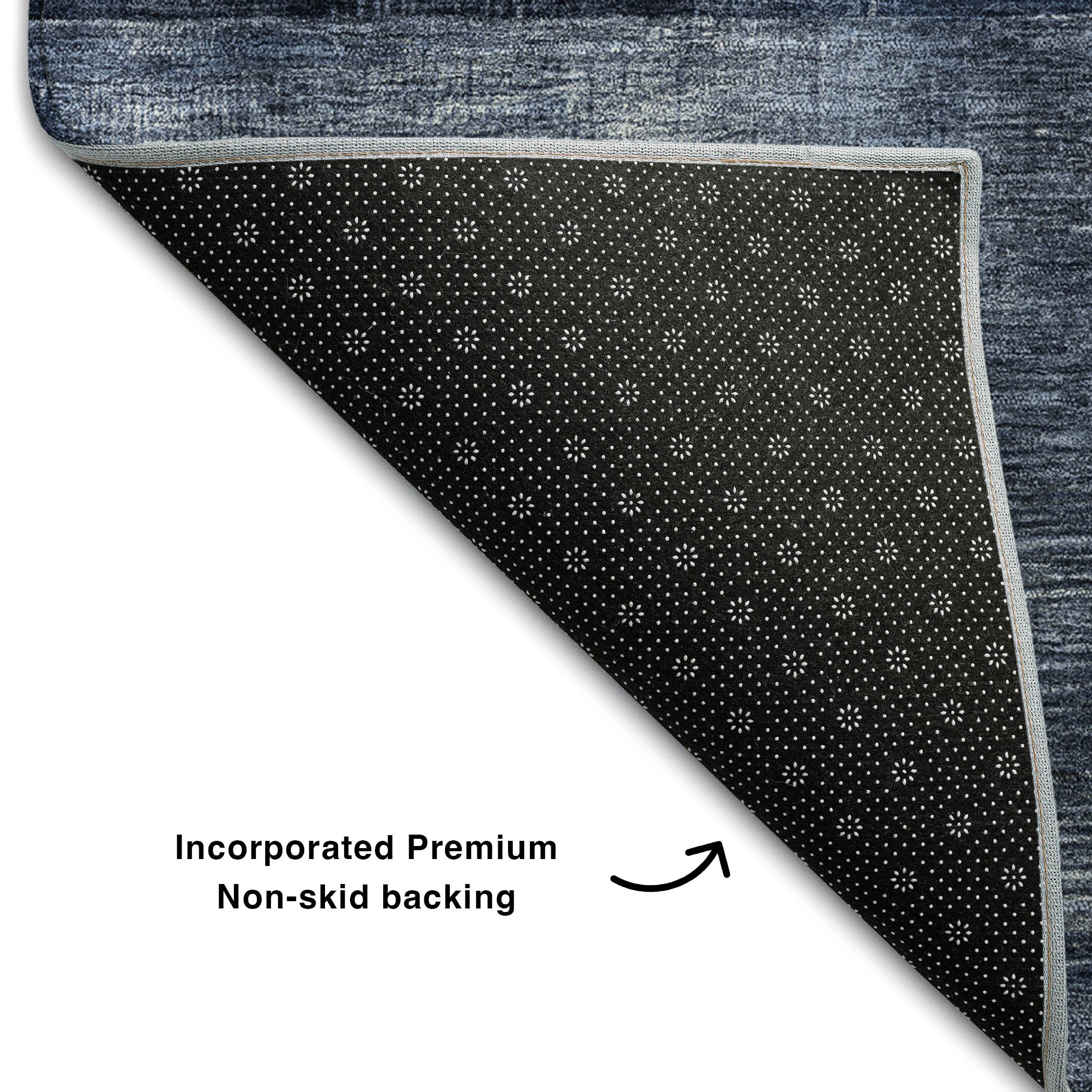 Lucerne Machine Washable Transitional Navy Blue Rug 1'8" x 2'6" #shape_Rectangle