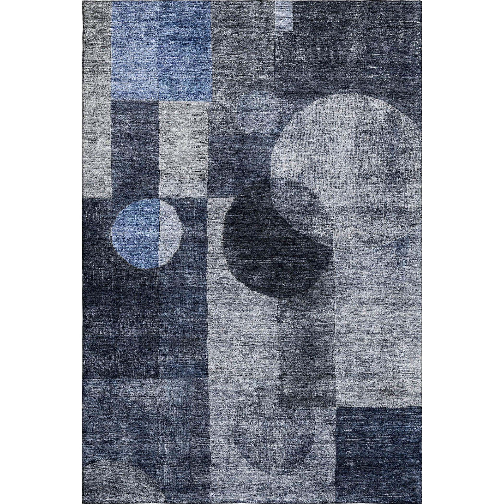 Lucerne Machine Washable Transitional Navy Blue Rug 2'6" x 3'10" #shape_Rectangle