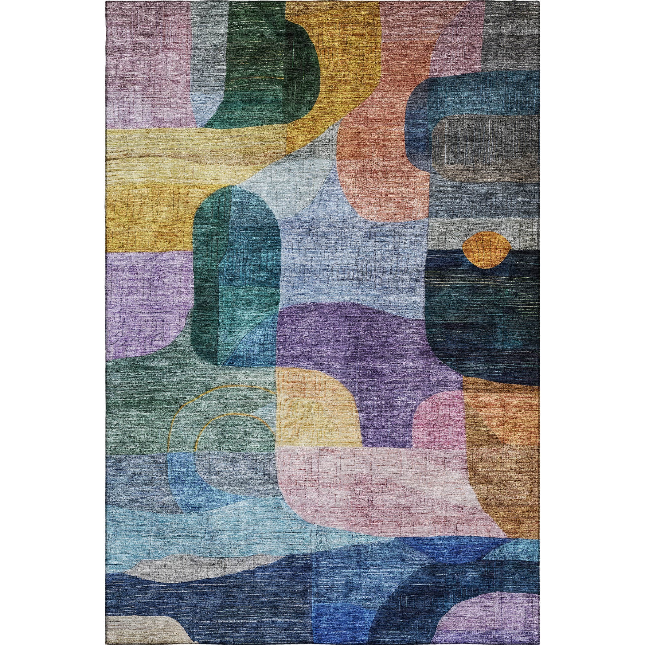 Nairobi Machine Washable Transitional Blue Rug 2'6" x 3'10" #shape_Rectangle