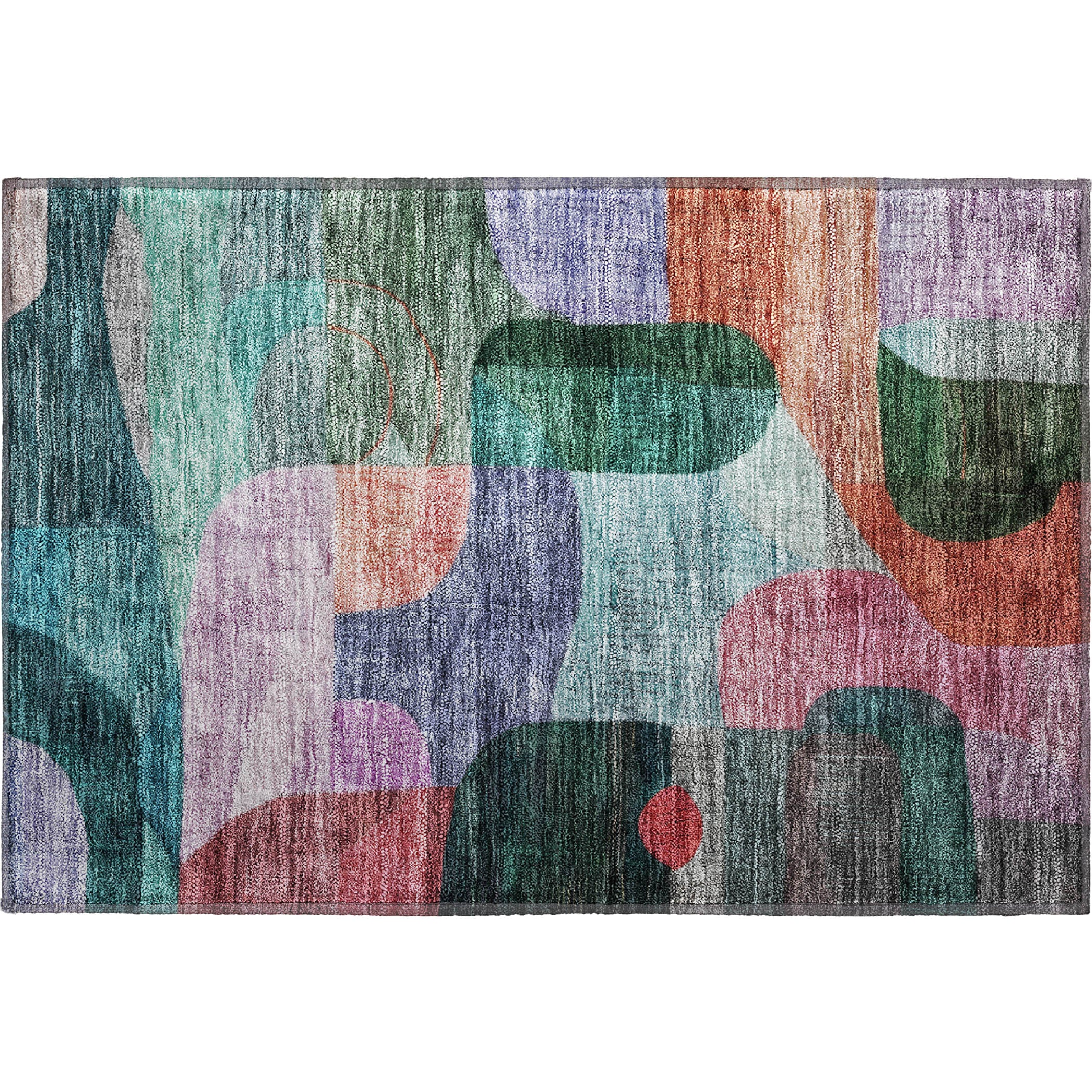 Nairobi Machine Washable Transitional Green Rug 1'8" x 2'6" #shape_Rectangle