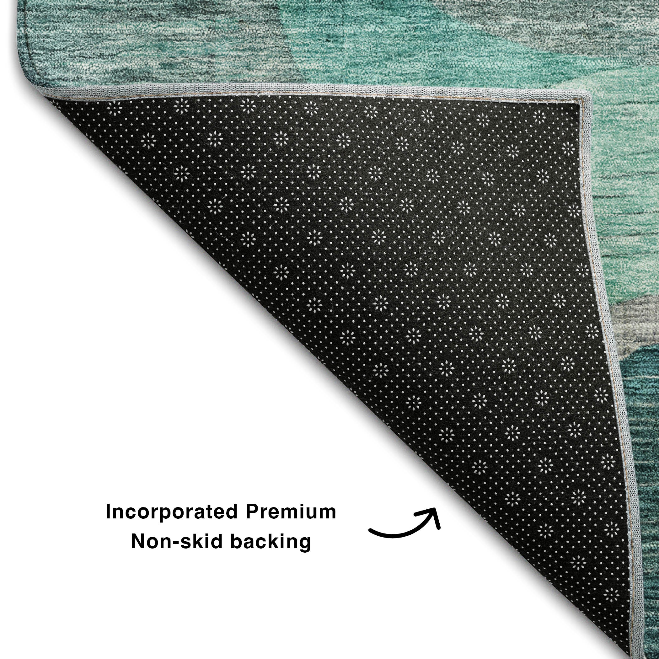 Nairobi Machine Washable Transitional Green Rug 1'8" x 2'6" #shape_Rectangle