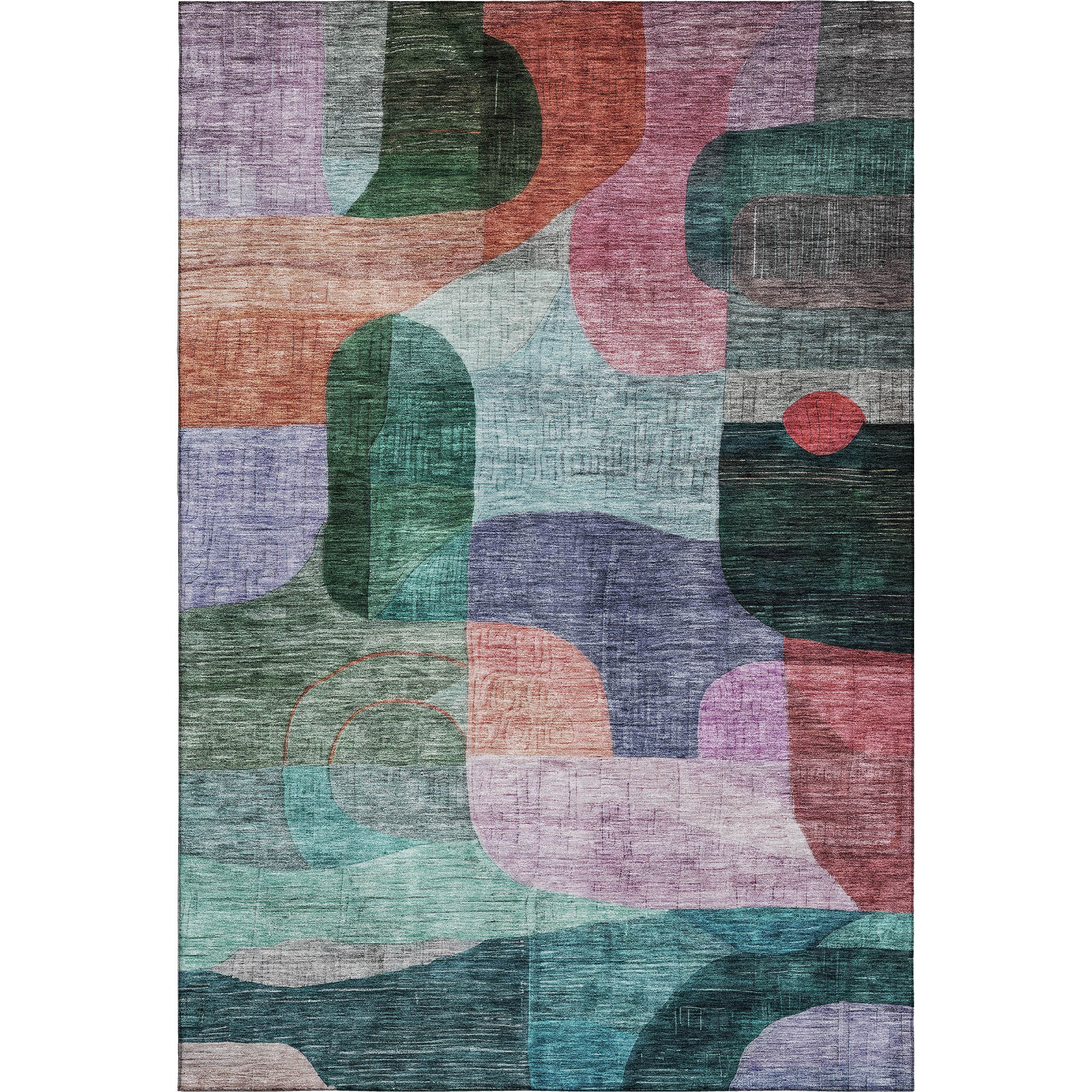 Nairobi Machine Washable Transitional Green Rug 2'6" x 3'10" #shape_Rectangle
