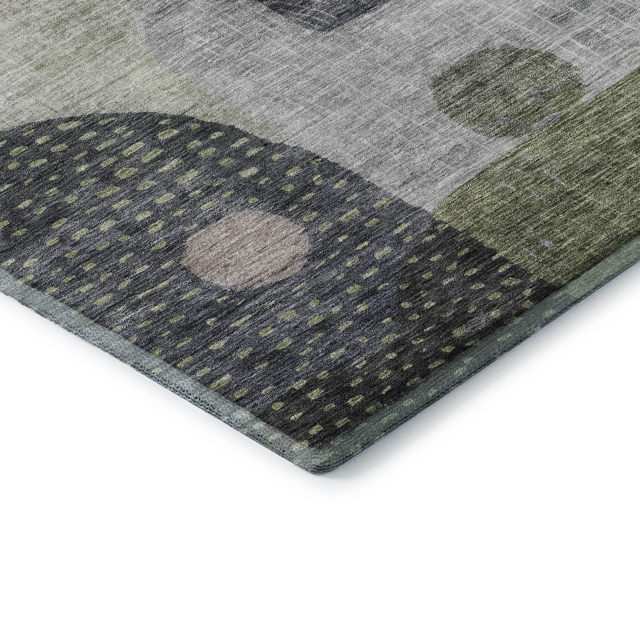 Sintra Machine Washable Transitional Aloe Green Rug 1'8" x 2'6" #shape_Rectangle