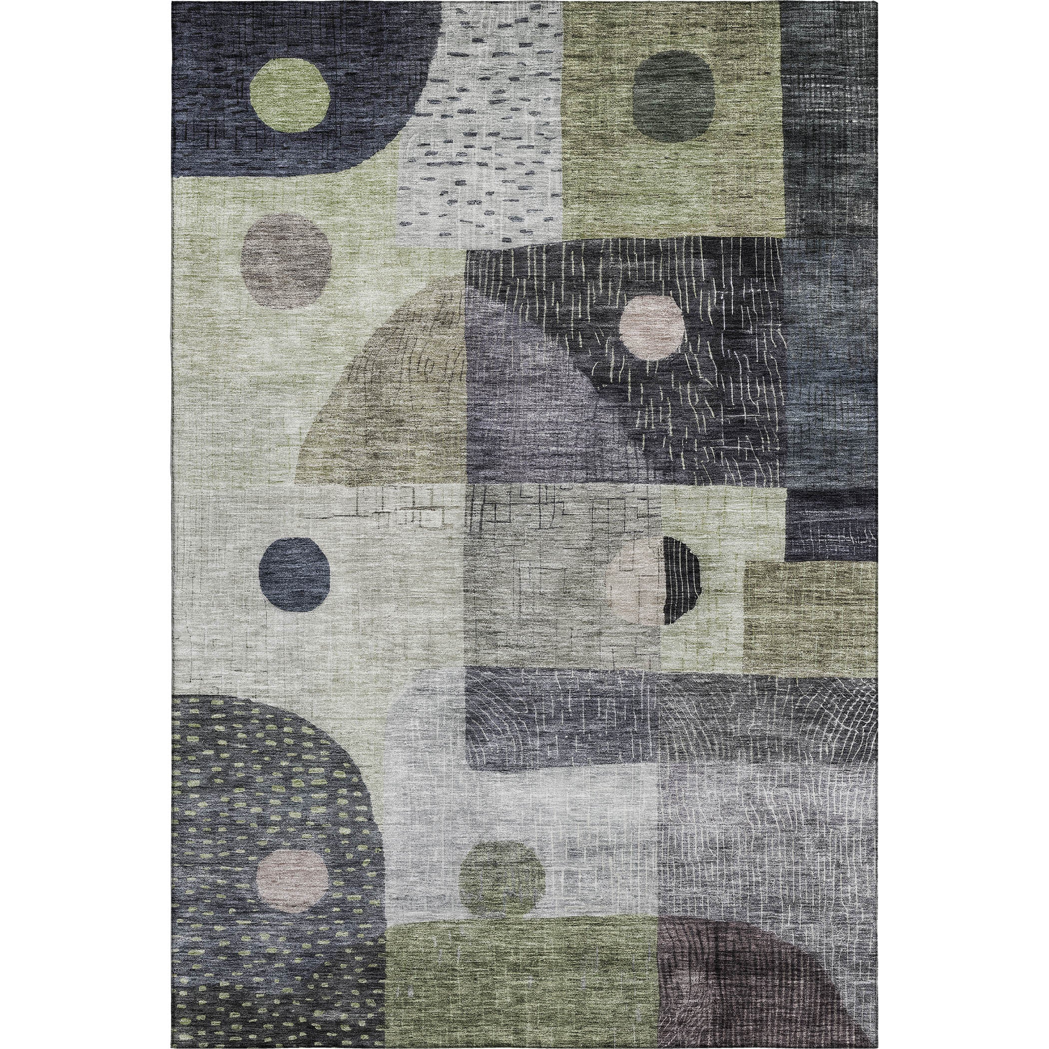 Sintra Machine Washable Transitional Aloe Green Rug 2'6" x 3'10" #shape_Rectangle