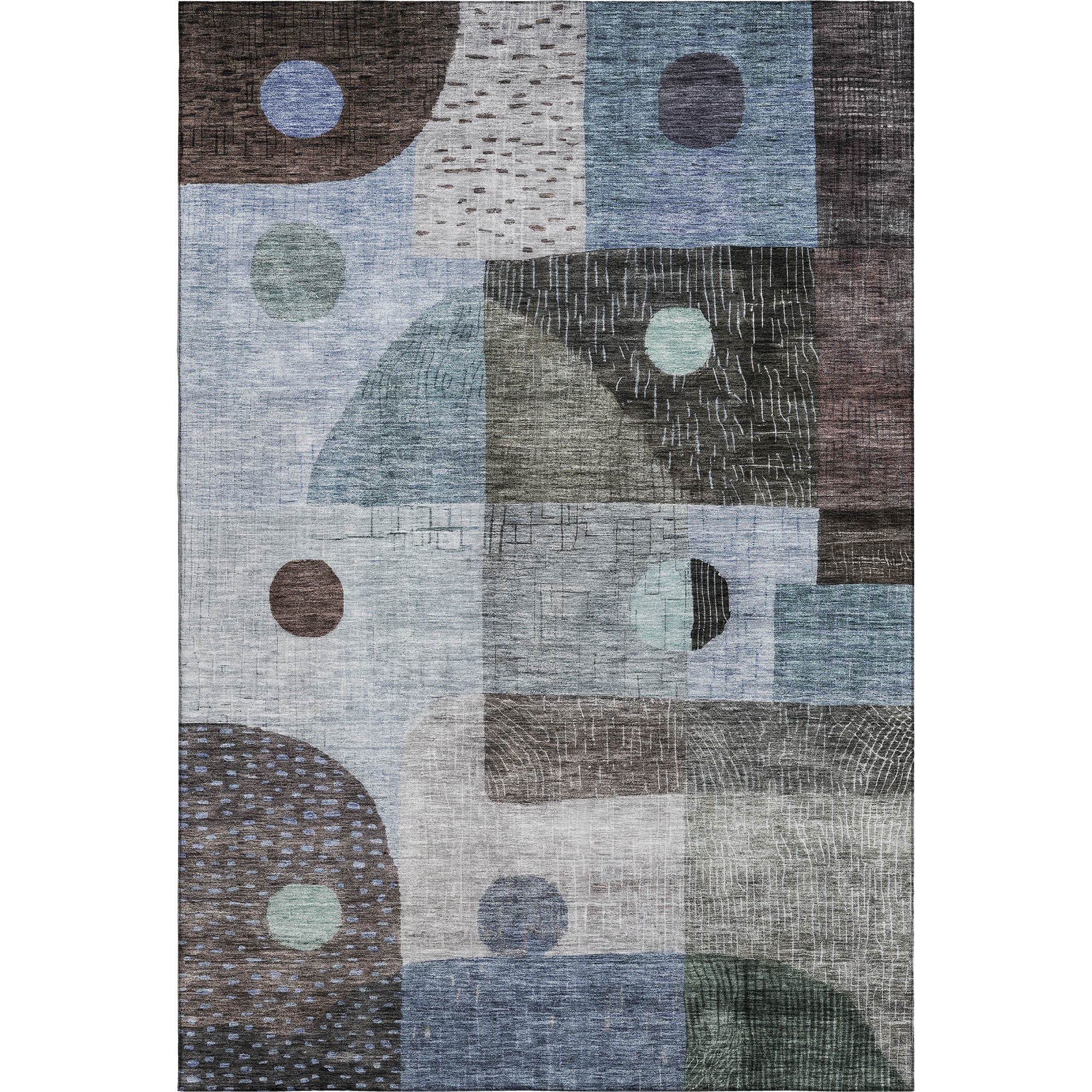 Sintra Machine Washable Transitional Blue Rug 2'6" x 3'10" #shape_Rectangle