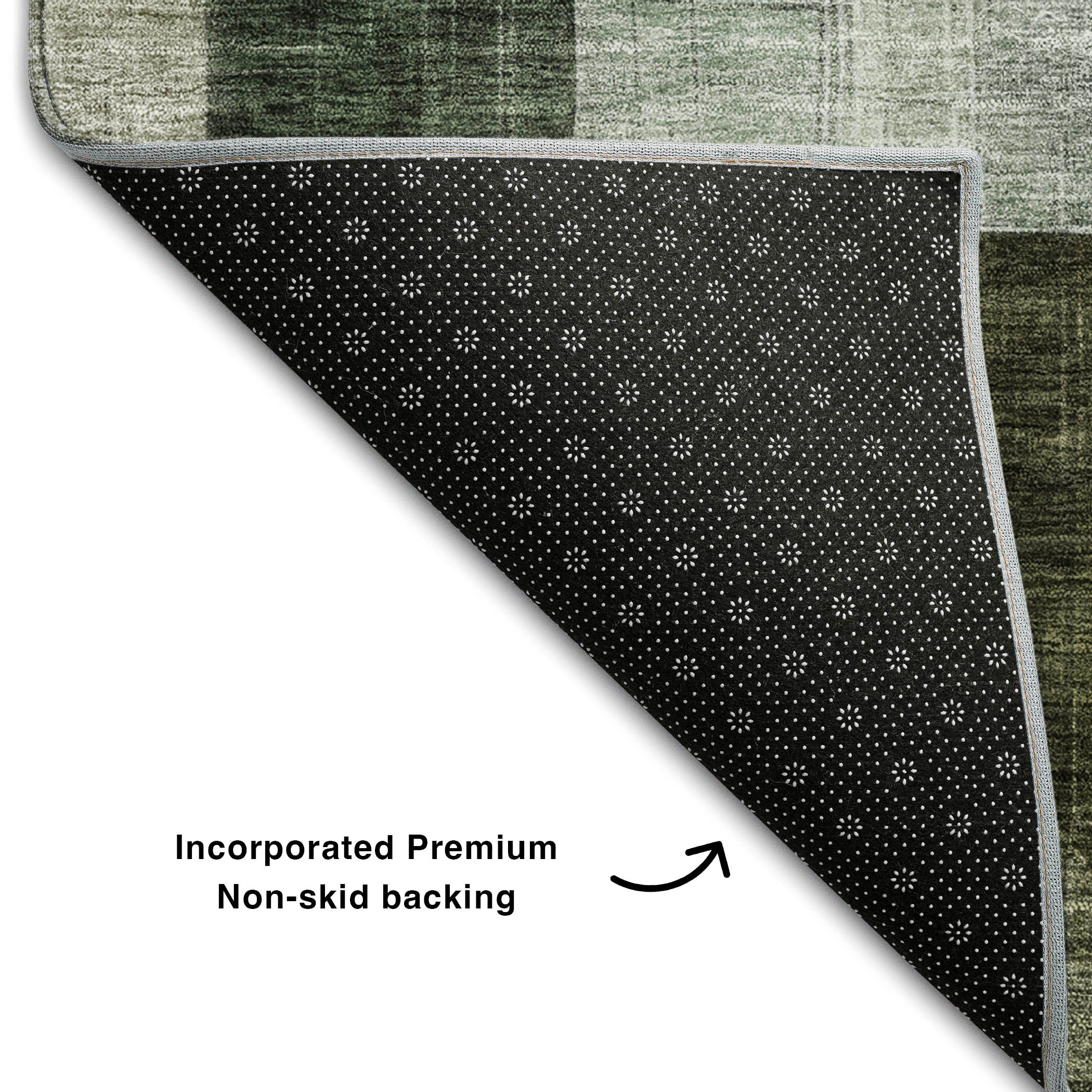 Sintra Machine Washable Transitional Olive Green Rug 1'8" x 2'6" #shape_Rectangle