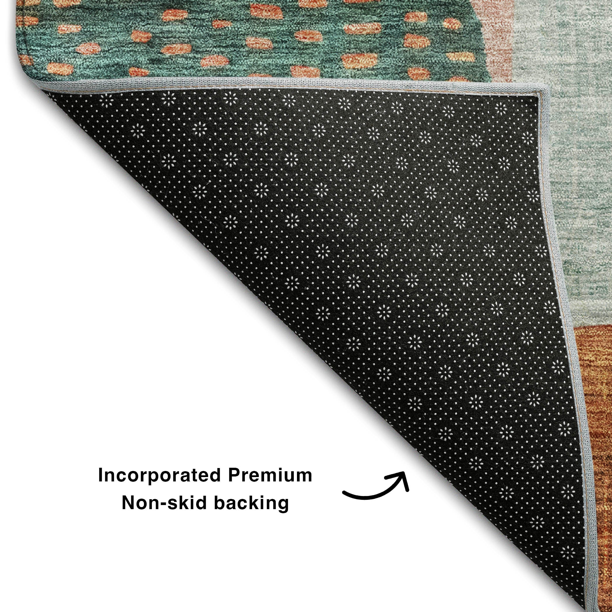 Sintra Machine Washable Transitional Orange Rug 1'8" x 2'6" #shape_Rectangle
