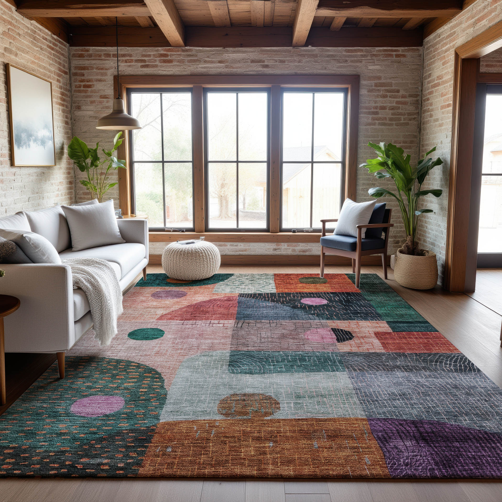 Sintra Machine Washable Transitional Orange Rug 2'6" x 3'10" #shape_Rectangle
