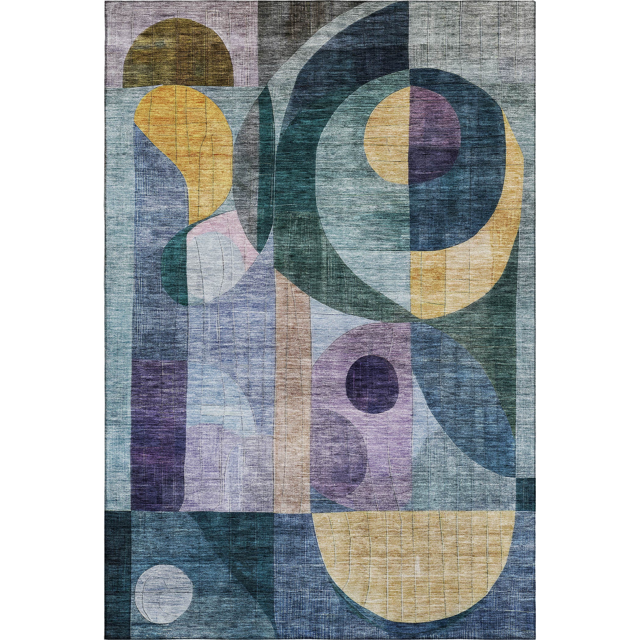 Montevideo Machine Washable Transitional Blue Rug 2'6" x 3'10" #shape_Rectangle