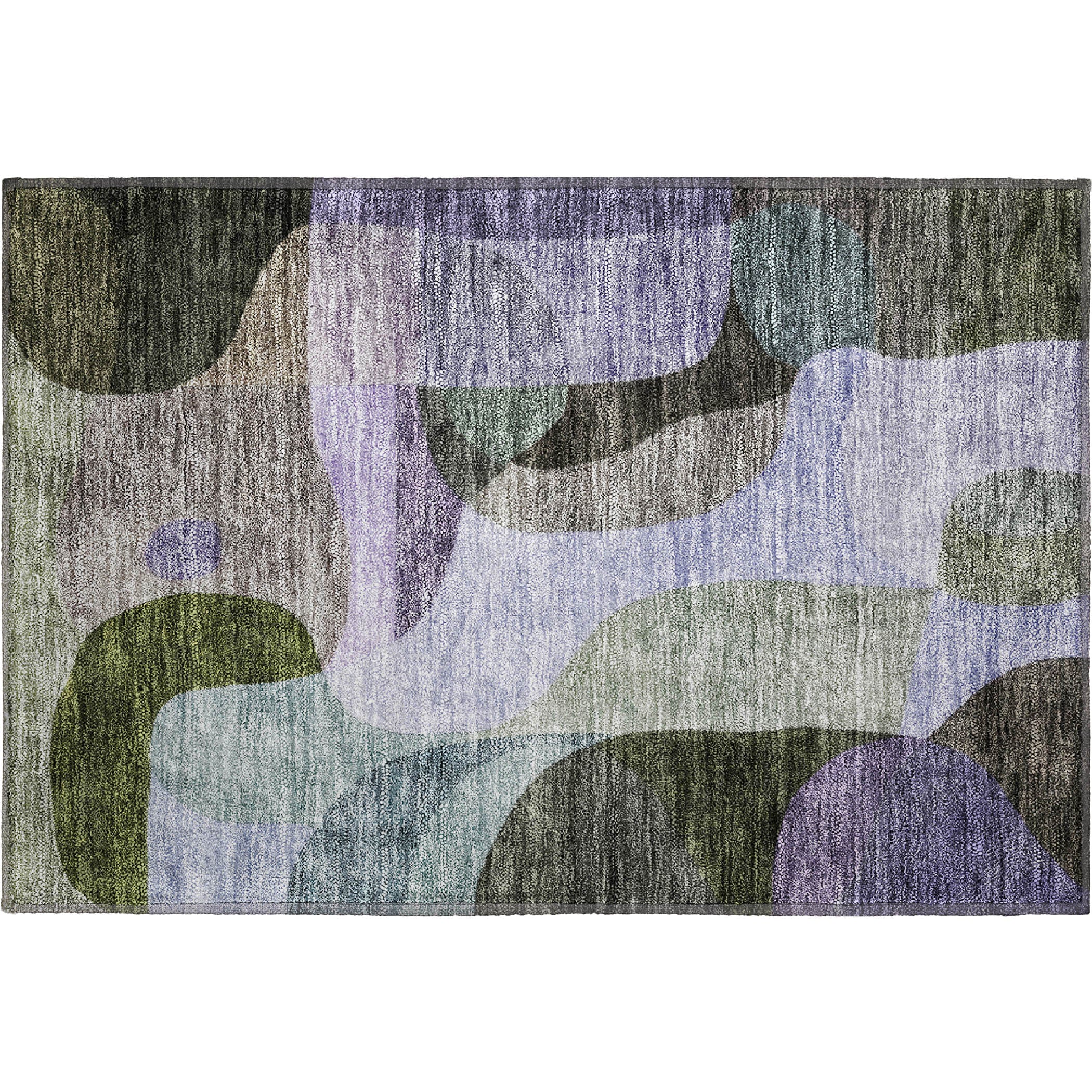 Seoul Machine Washable Transitional Olive Green Rug 1'8" x 2'6" #shape_Rectangle