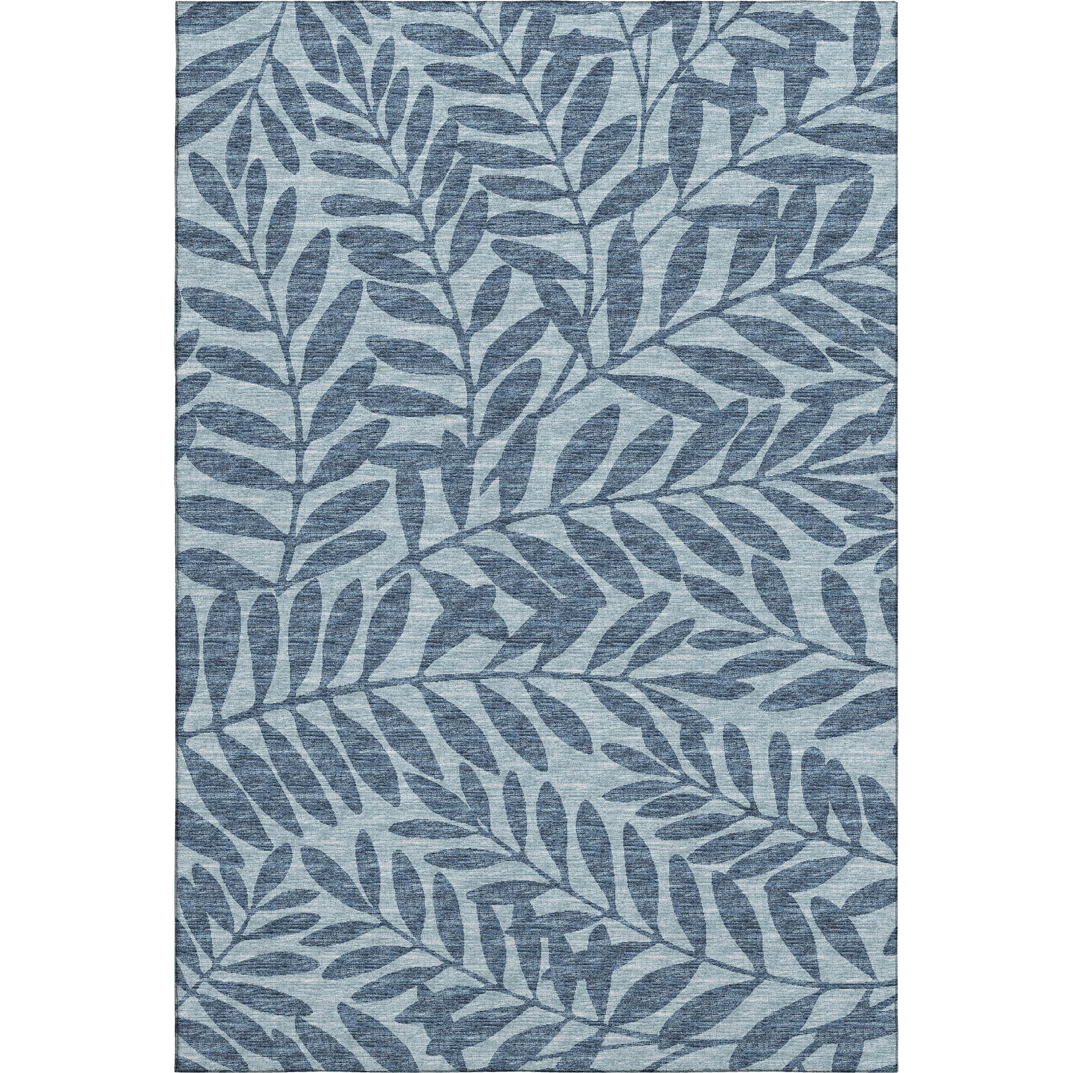 Hoi An Machine Washable Transitional Blue Rug 2'6" x 3'10" #shape_Rectangle