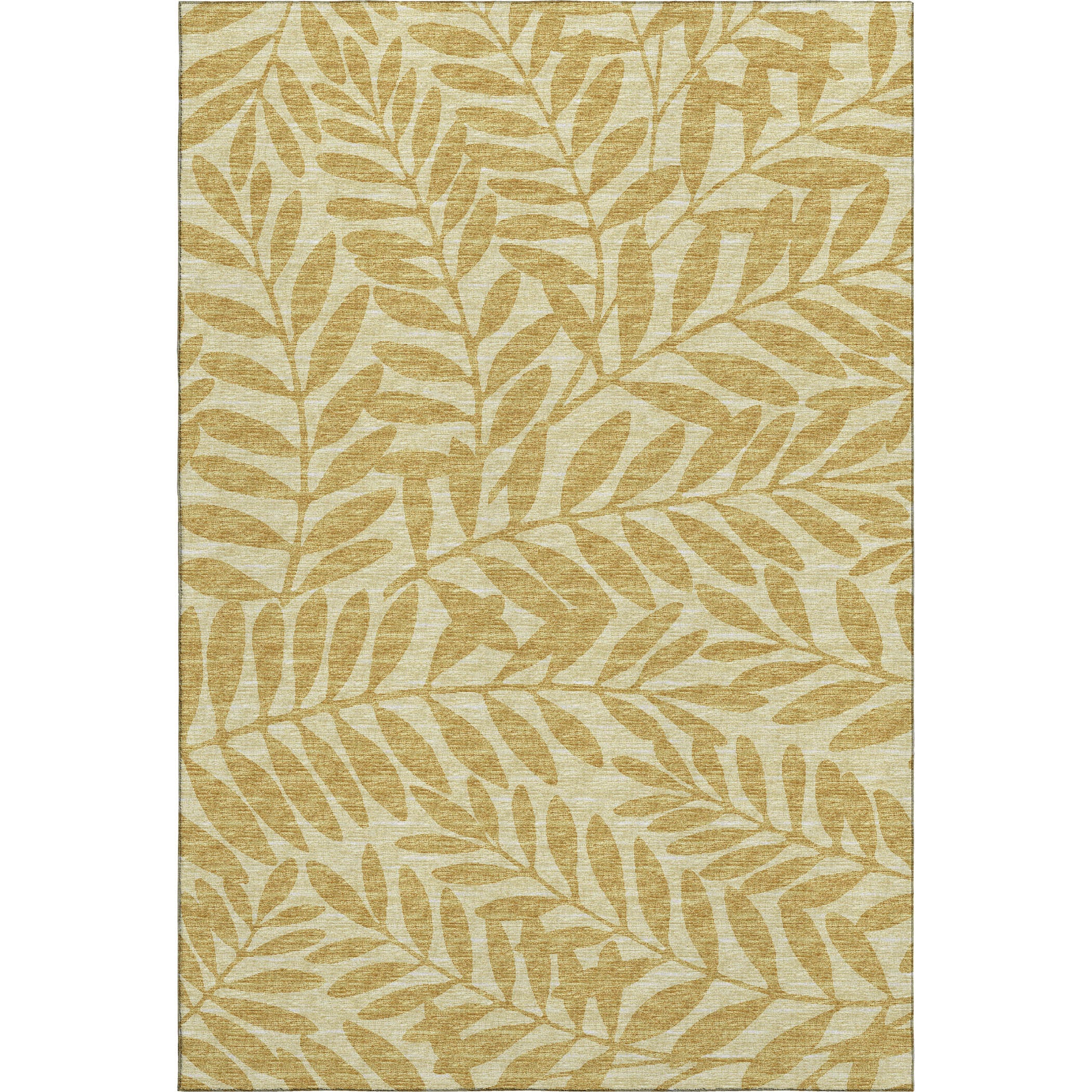 Hoi An Machine Washable Transitional Gilded Yellow Rug 2'6" x 3'10" #shape_Rectangle