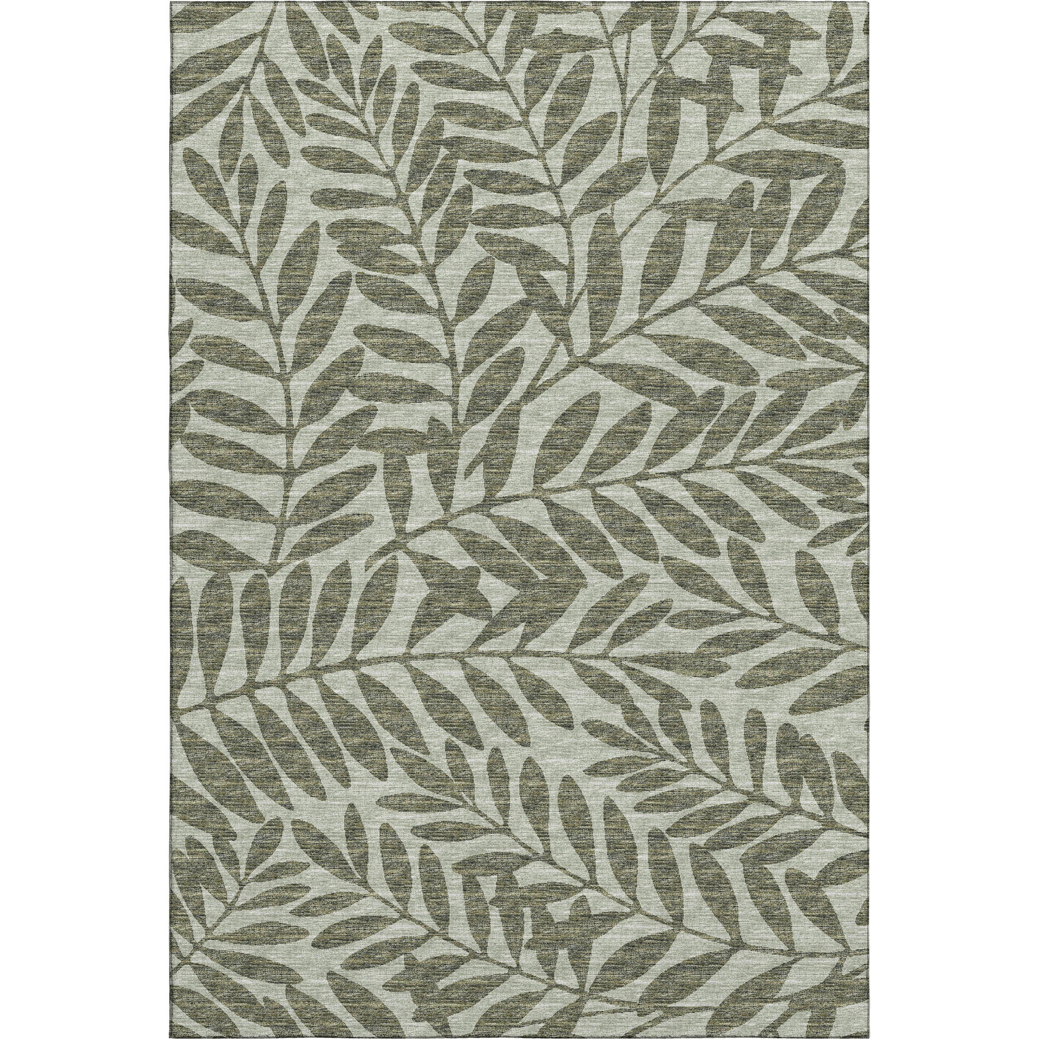 Hoi An Machine Washable Transitional Green Rug 2'6" x 3'10" #shape_Rectangle