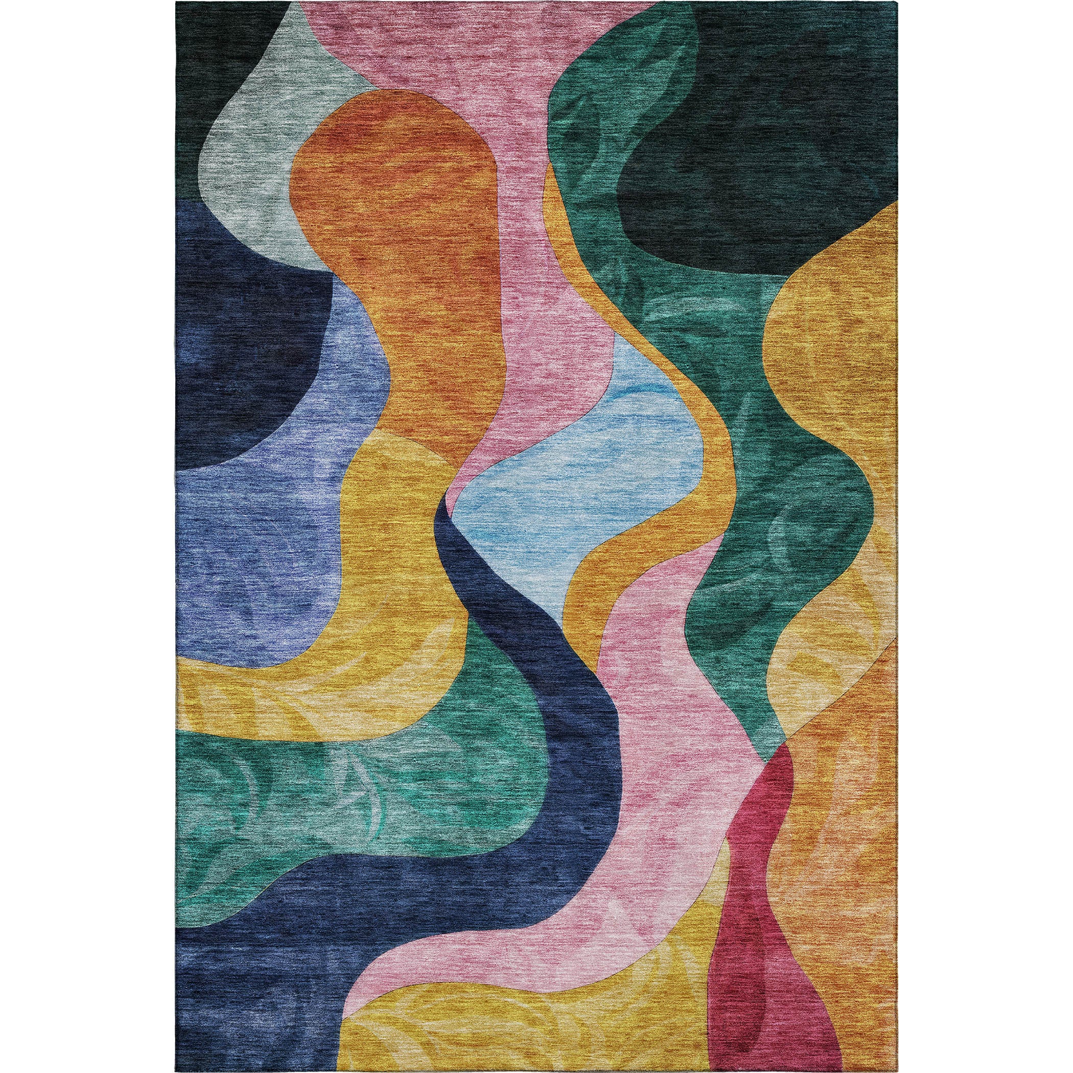 Rome Machine Washable Transitional Green Rug 2'6" x 3'10" #shape_Rectangle