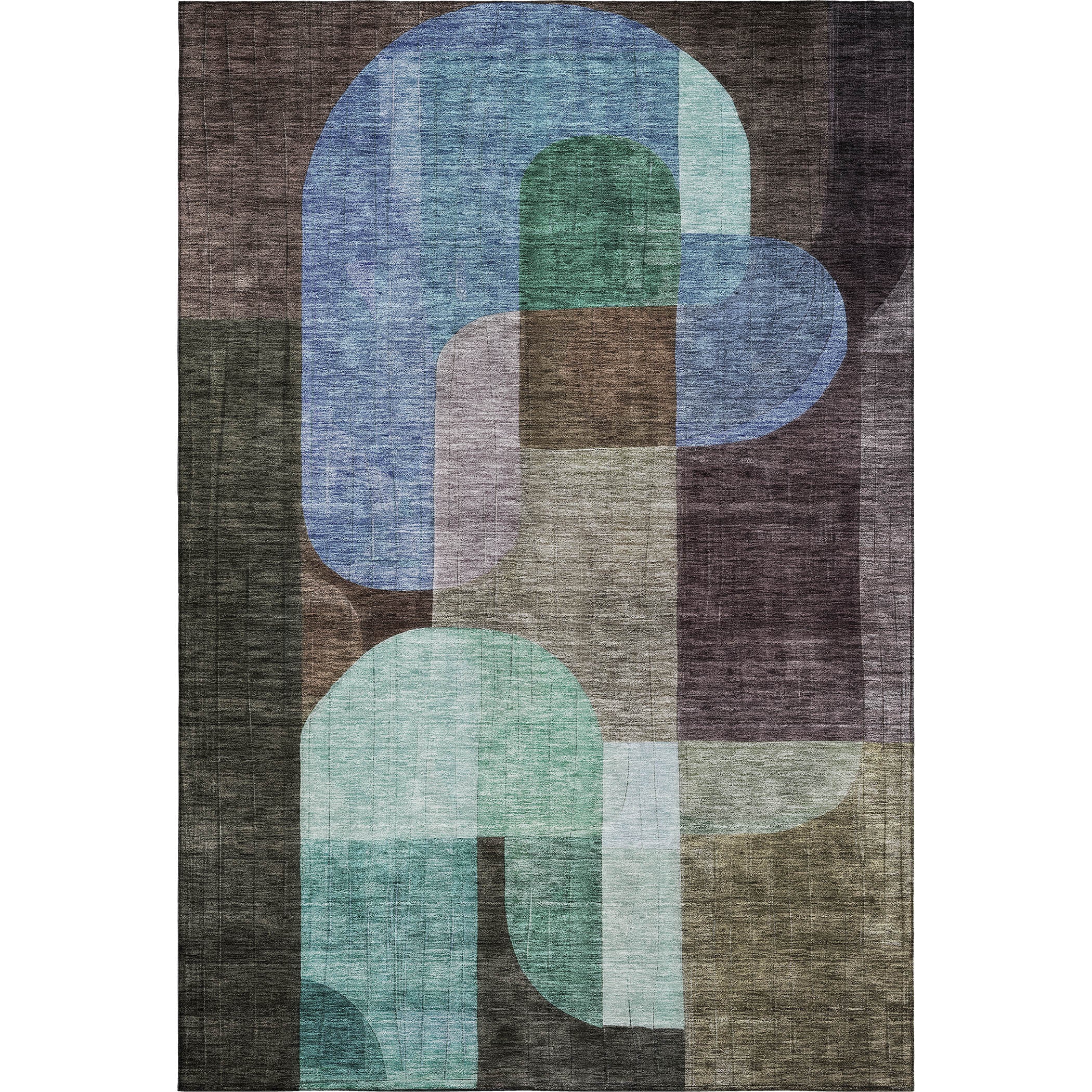 Colombo Machine Washable Transitional Brown Rug 2'6" x 3'10" #shape_Rectangle