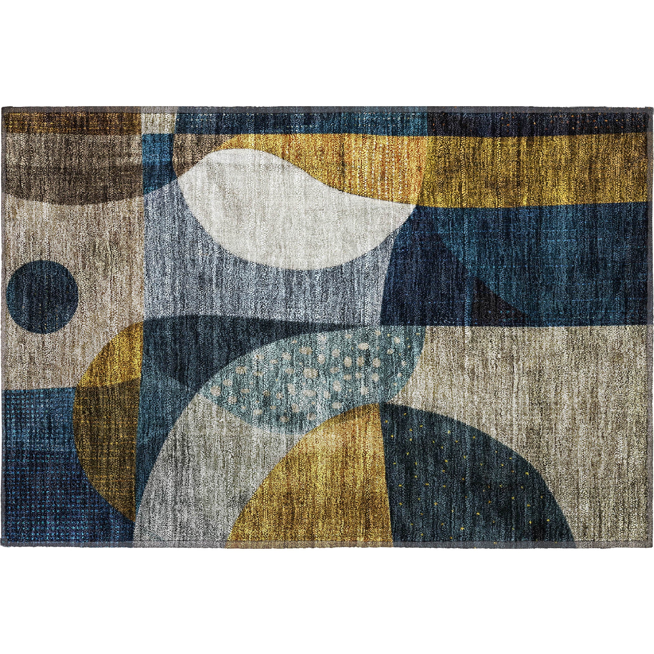 Mostar Machine Washable Transitional Blue Rug 1'8" x 2'6" #shape_Rectangle