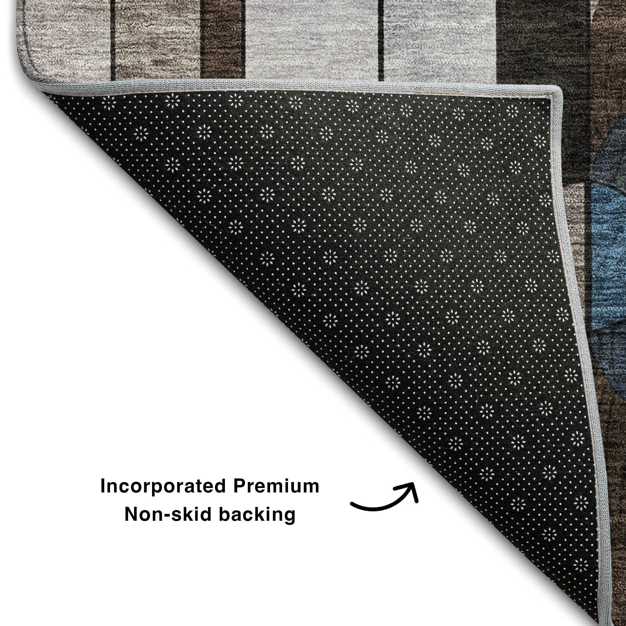 Queenstown Machine Washable Transitional Brown Rug 1'8" x 2'6" #shape_Rectangle