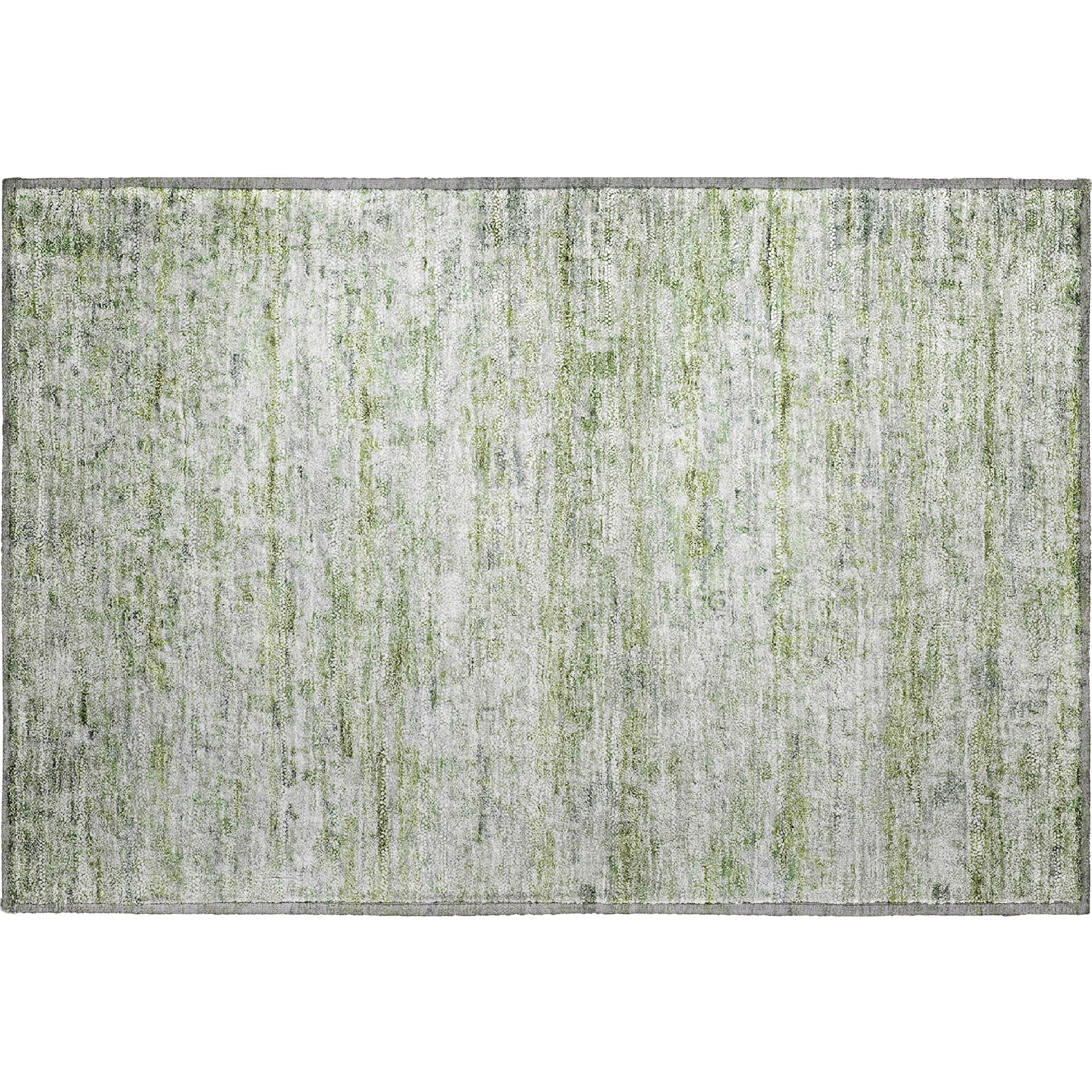 Hoi An Machine Washable Transitional Aloe Green Rug 1'8" x 2'6" #shape_Rectangle