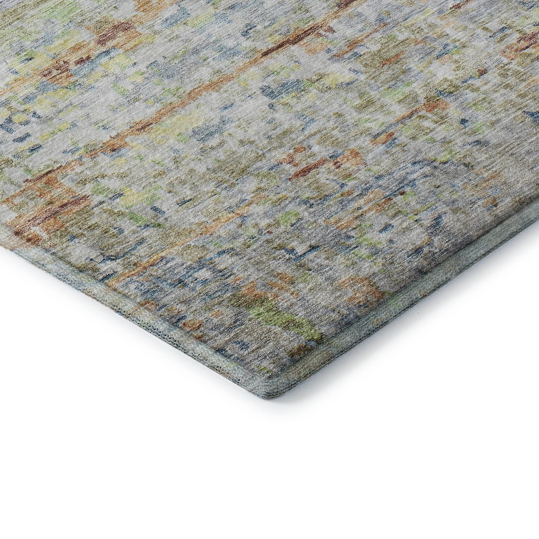 Hoi An Machine Washable Transitional Copper Orange Rug 1'8" x 2'6" #shape_Rectangle
