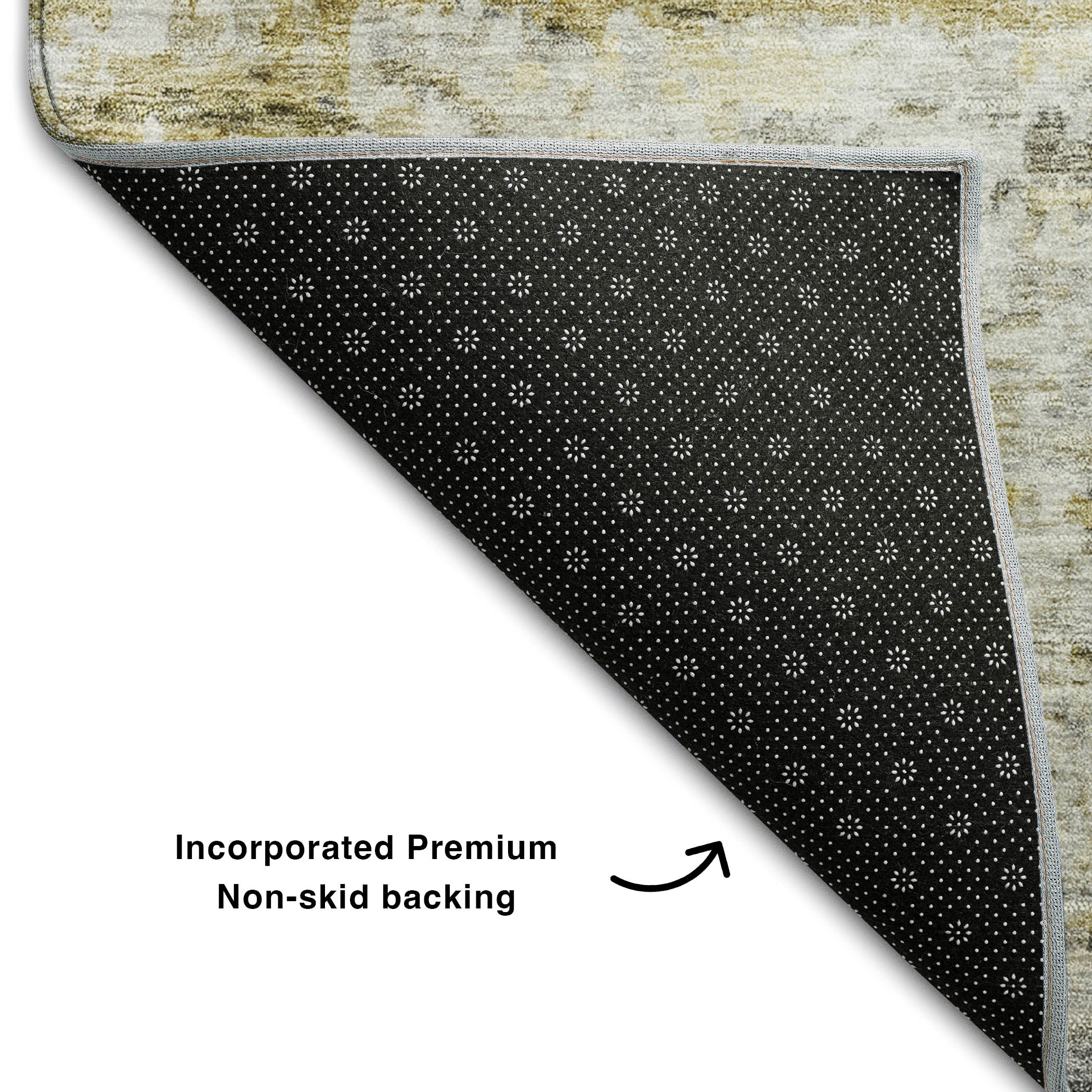 Hoi An Machine Washable Transitional Taupe Brown Rug 1'8" x 2'6" #shape_Rectangle