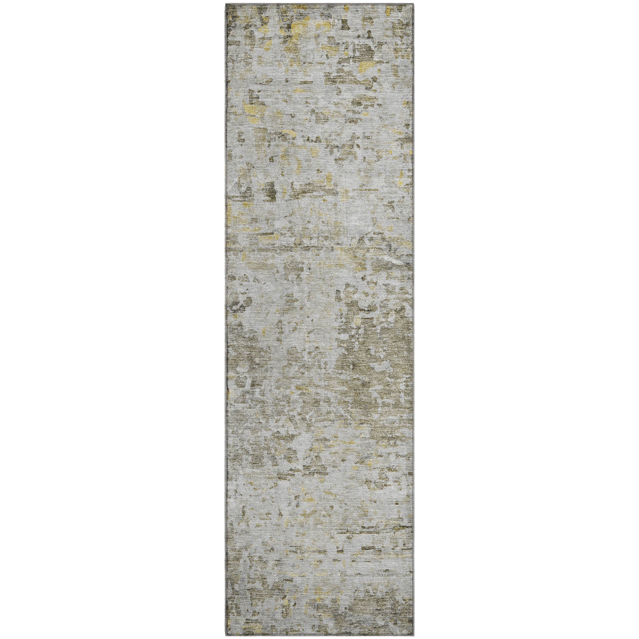 Montevideo Machine Washable Transitional Taupe Brown Rug 2'3" x 7'6" #shape_Runner