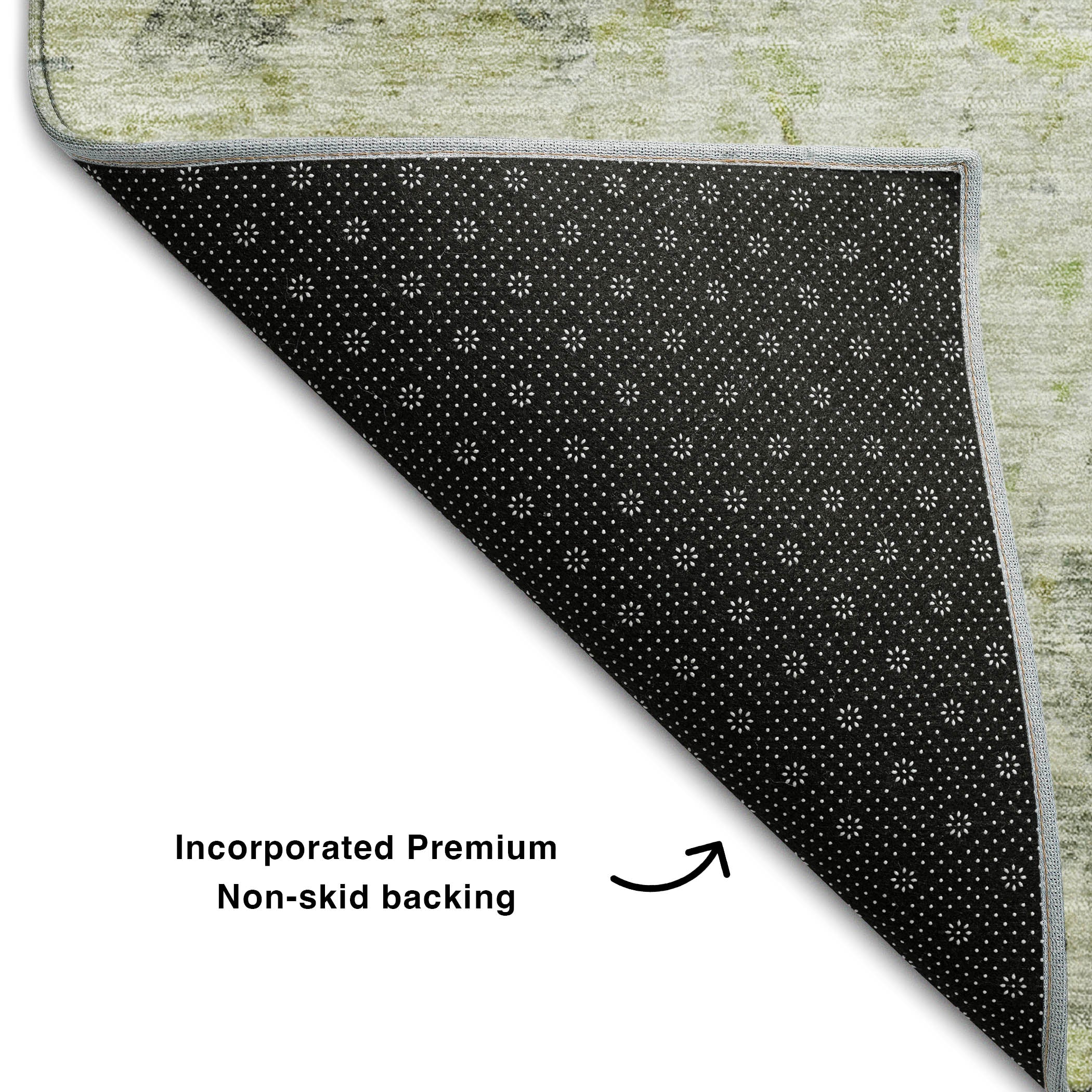 Ghent Machine Washable Transitional Aloe Green Rug 1'8" x 2'6" #shape_Rectangle