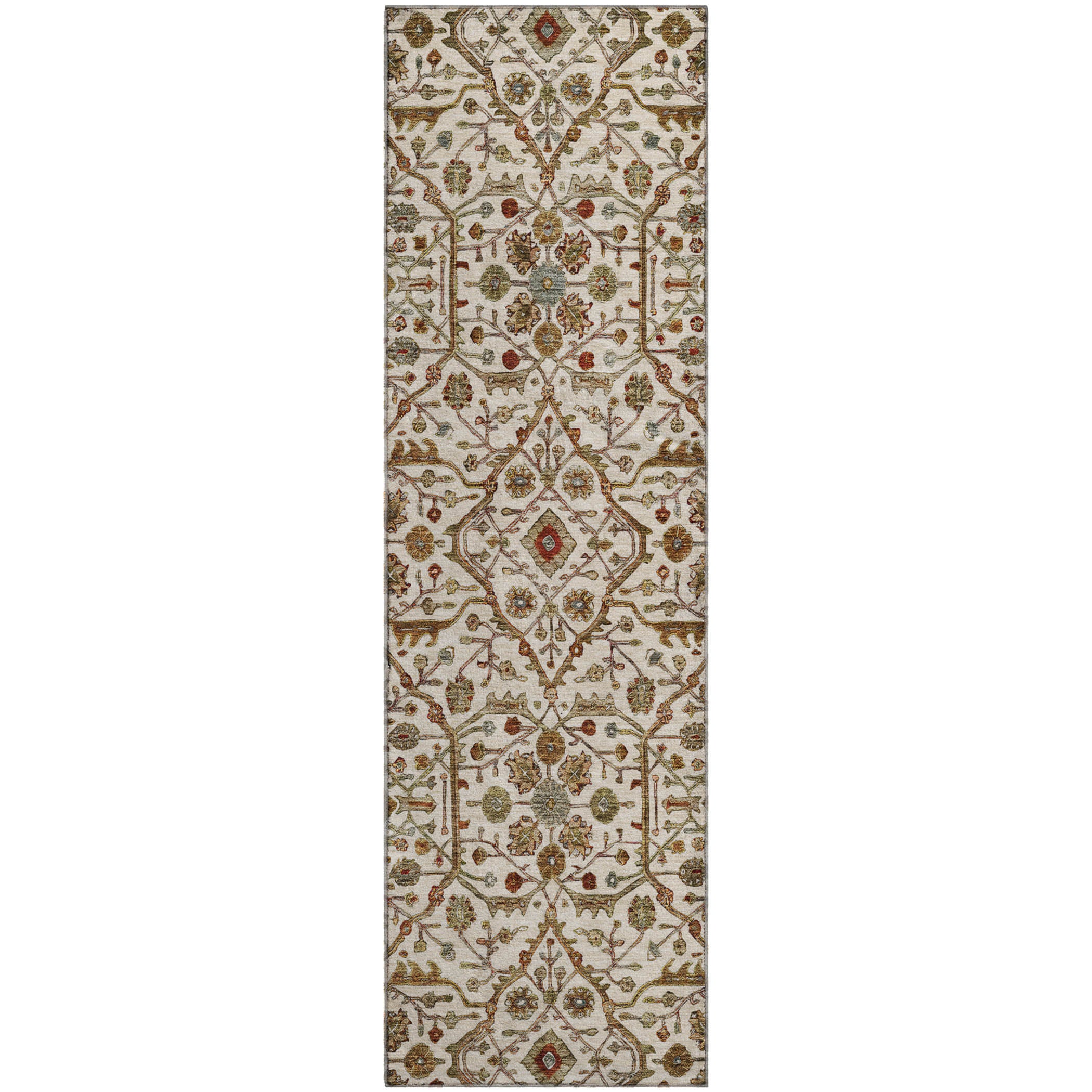 Sarajevo Machine Washable Transitional Ivory Rug 2'3" x 7'6" #shape_Runner