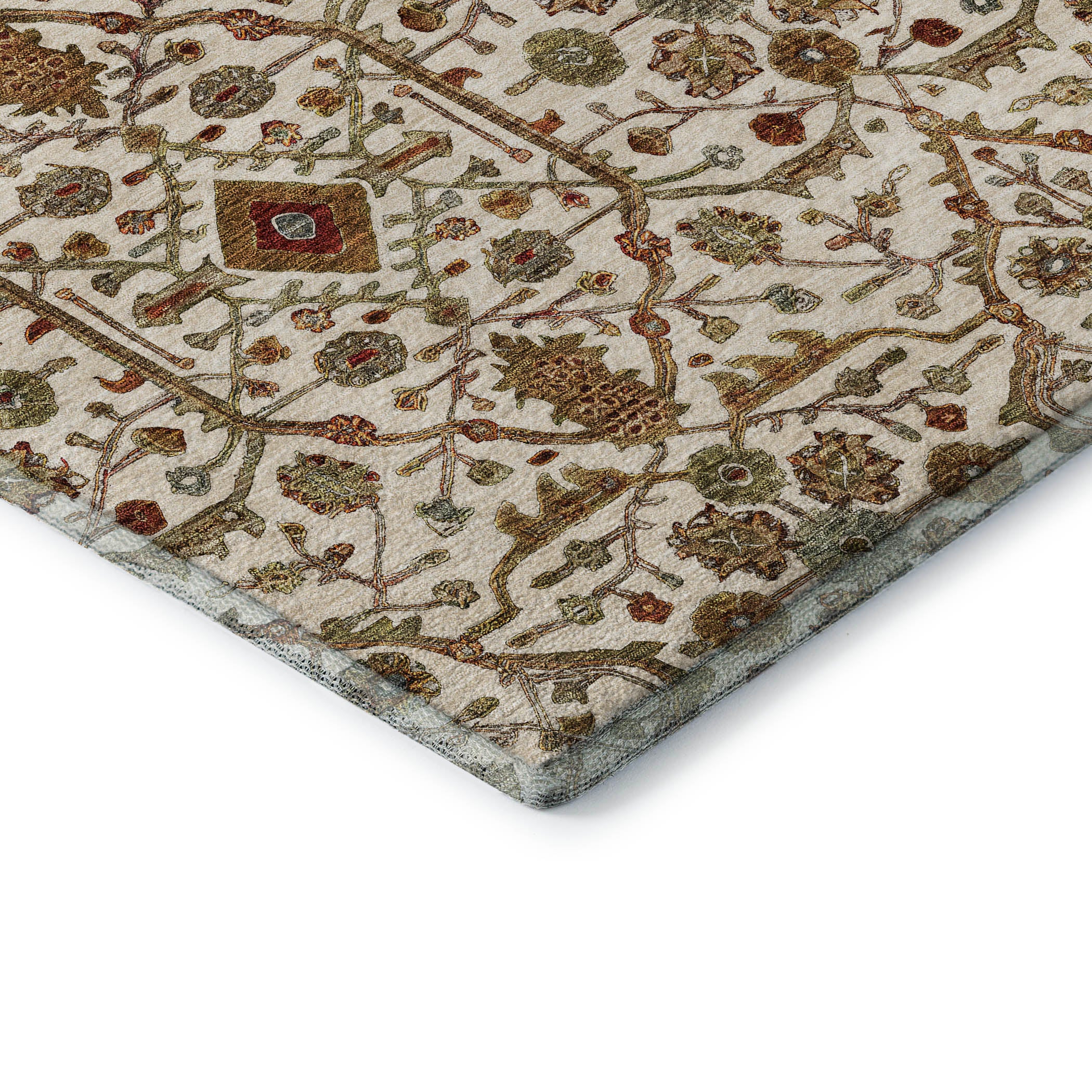 Sarajevo Machine Washable Transitional Ivory Rug 1'8" x 2'6" #shape_Rectangle