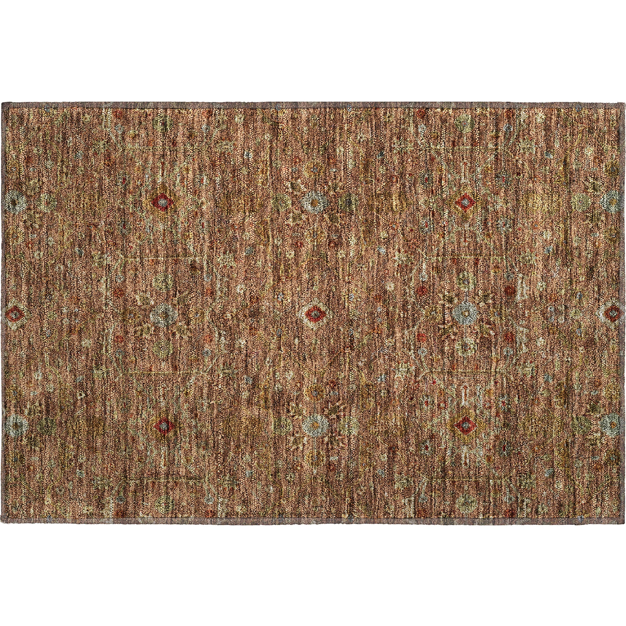 Sarajevo Machine Washable Transitional Paprika Orange Rug 1'8" x 2'6" #shape_Rectangle