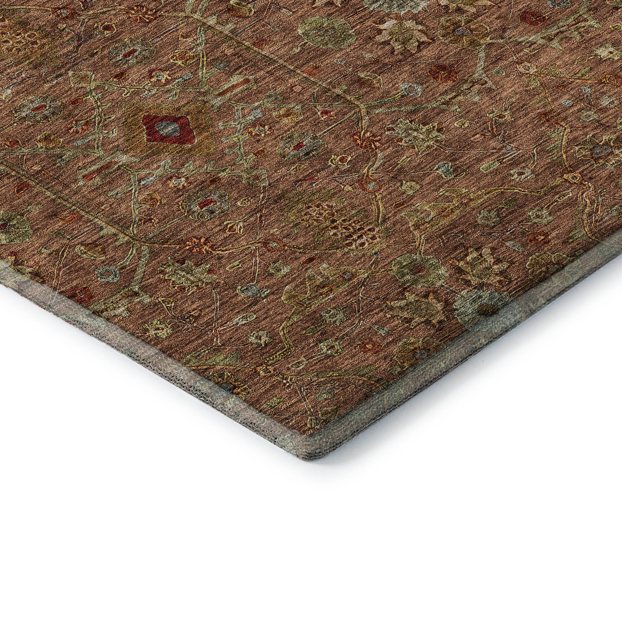 Sarajevo Machine Washable Transitional Paprika Orange Rug 1'8" x 2'6" #shape_Rectangle