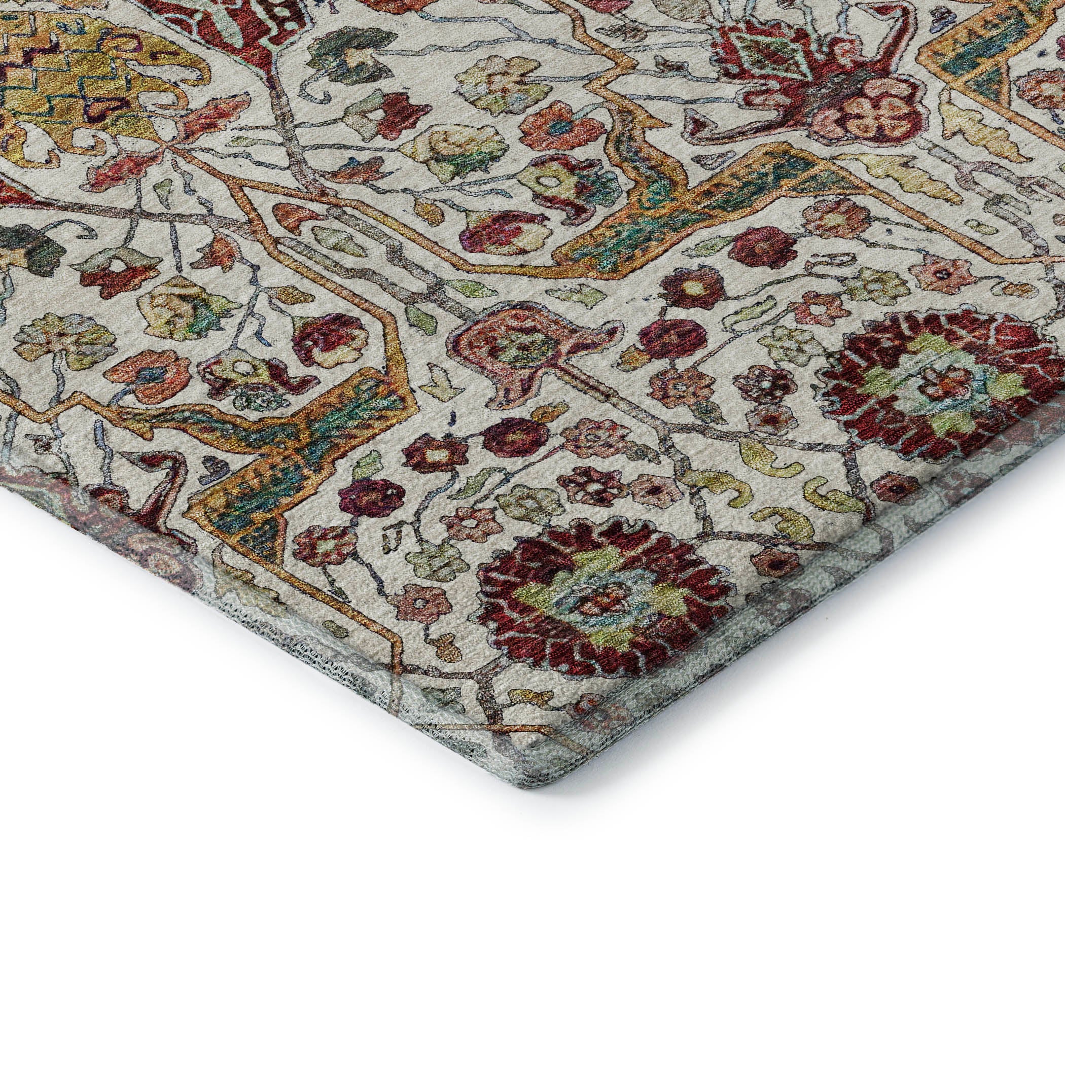 Sarajevo Machine Washable Transitional Ivory Rug 1'8" x 2'6" #shape_Rectangle