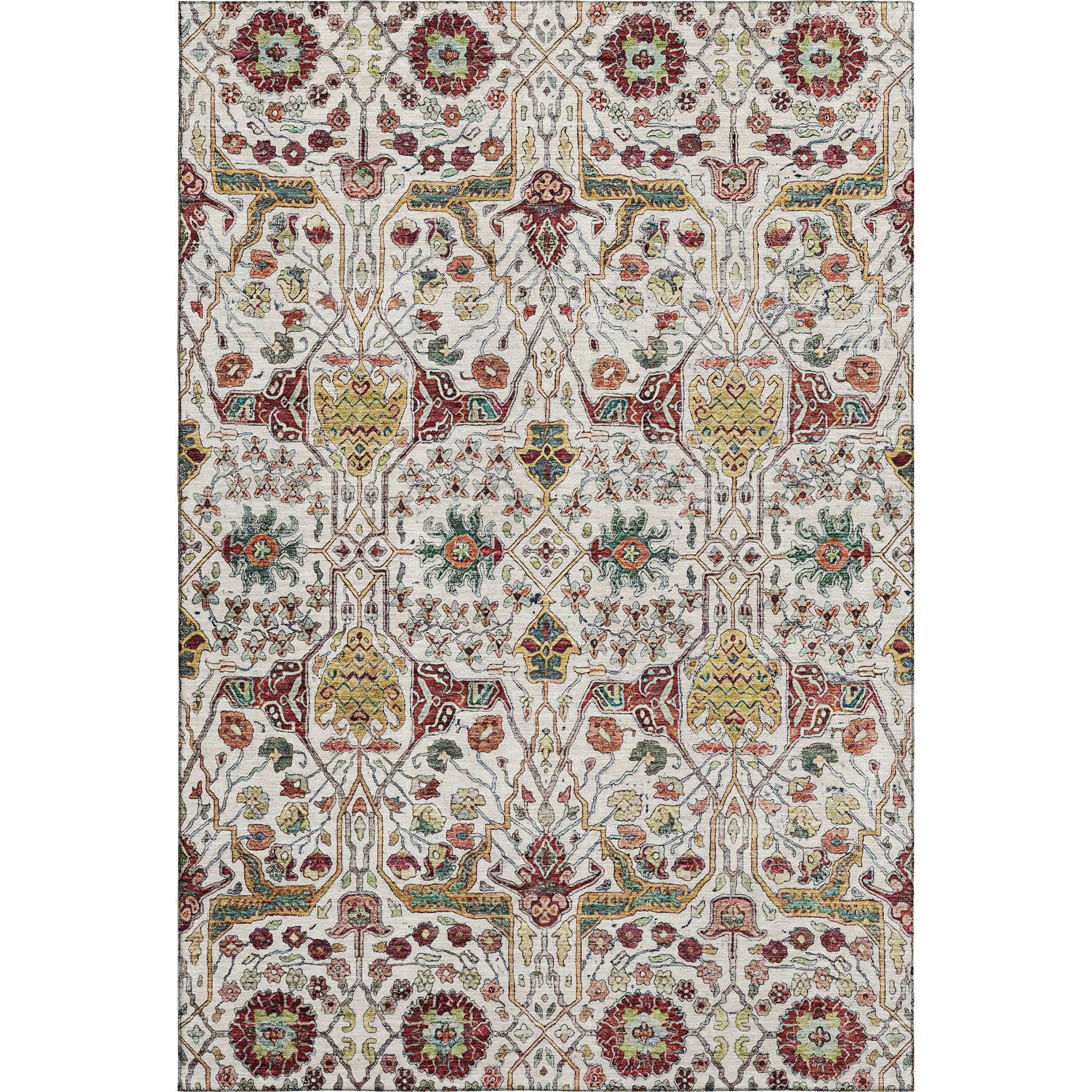 Sarajevo Machine Washable Transitional Ivory Rug 2'6" x 3'10" #shape_Rectangle