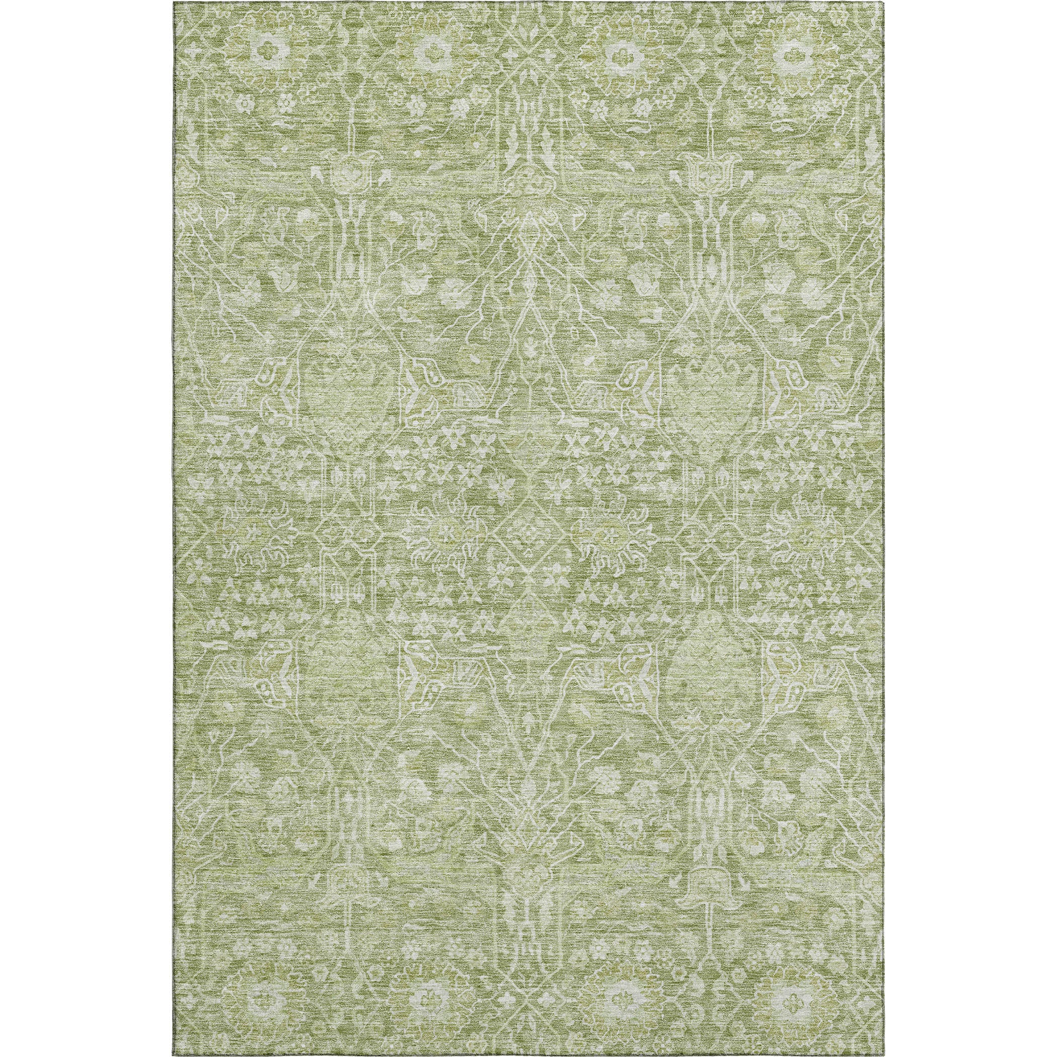 Lucerne Machine Washable Transitional Aloe Green Rug 2'6" x 3'10" #shape_Rectangle
