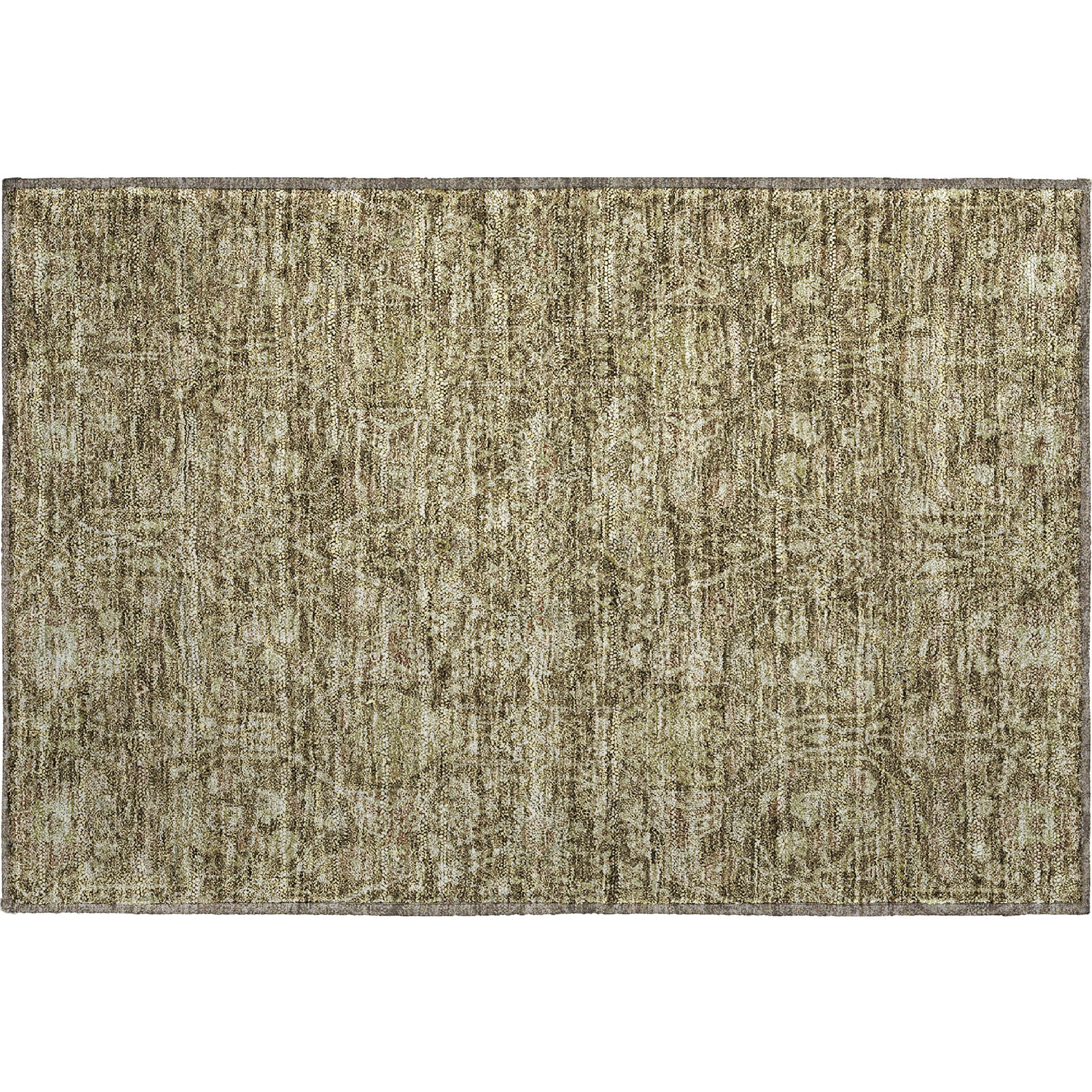 Lucerne Machine Washable Transitional Brown Rug 1'8" x 2'6" #shape_Rectangle