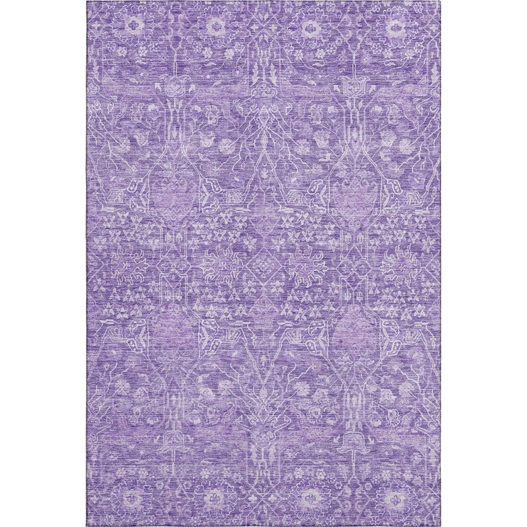 Lucerne Machine Washable Transitional Plum Purple Rug 2'6" x 3'10" #shape_Rectangle