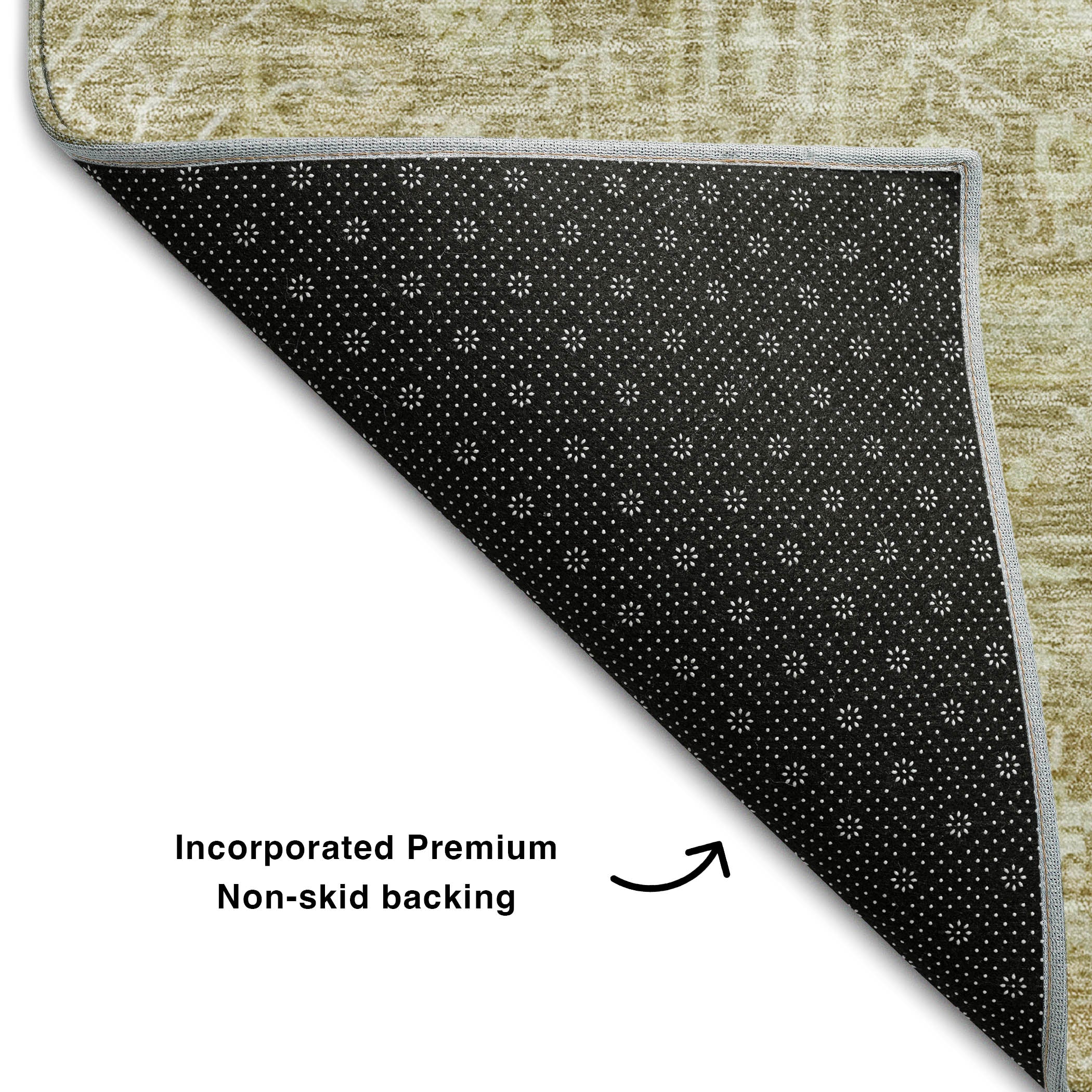 Lucerne Machine Washable Transitional Taupe Brown Rug 1'8" x 2'6" #shape_Rectangle