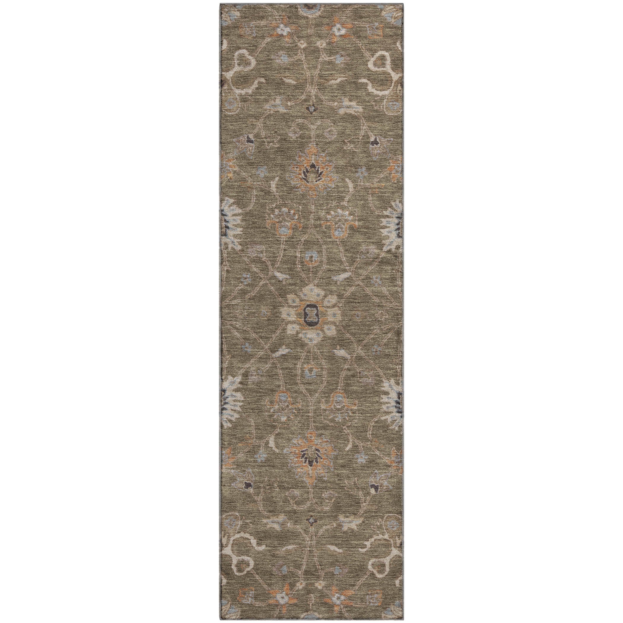Marrakech Machine Washable Traditional Brown Rug 2'3" x 7'6" #shape_Runner