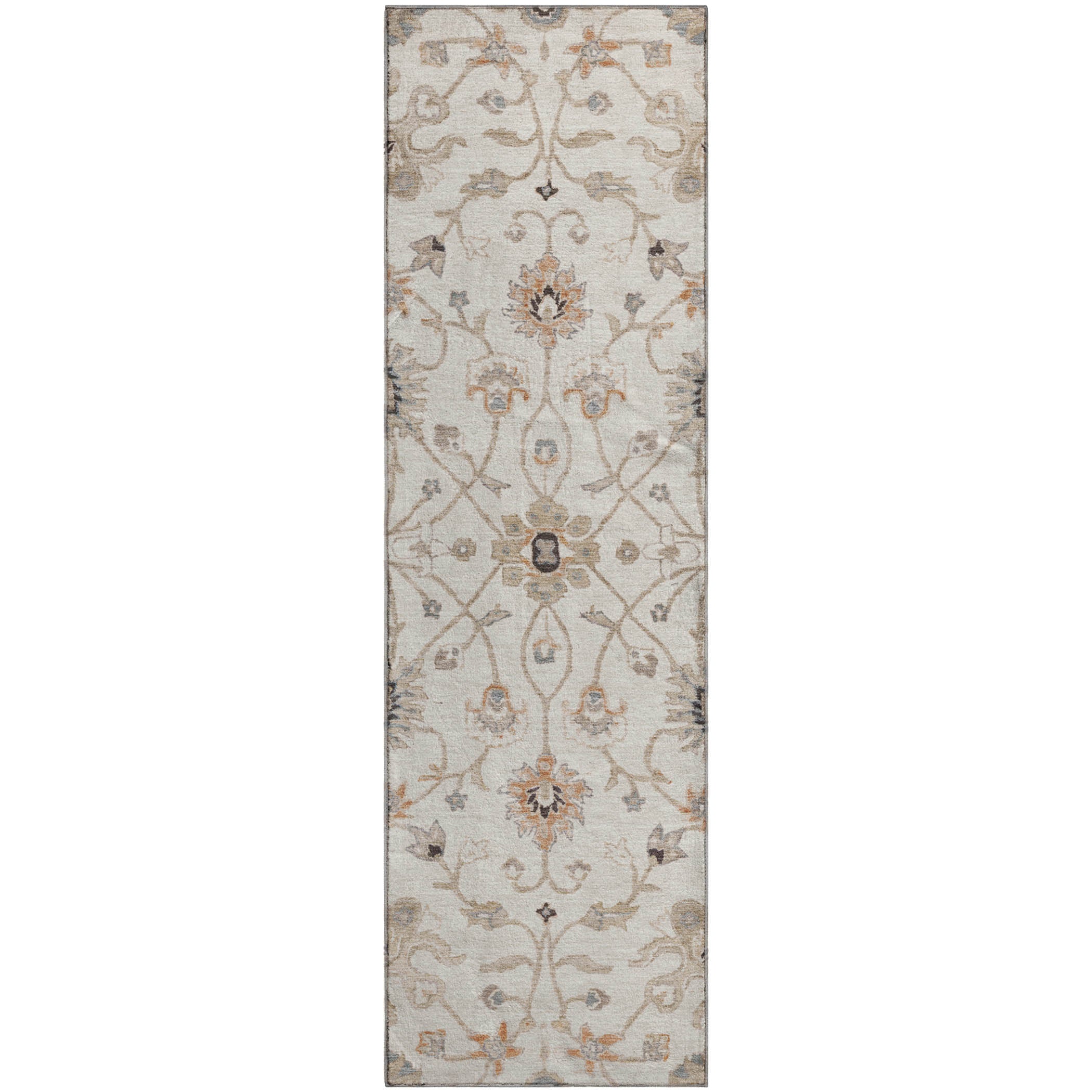 Marrakech Machine Washable Traditional Ivory Rug 2'3" x 7'6" #shape_Runner