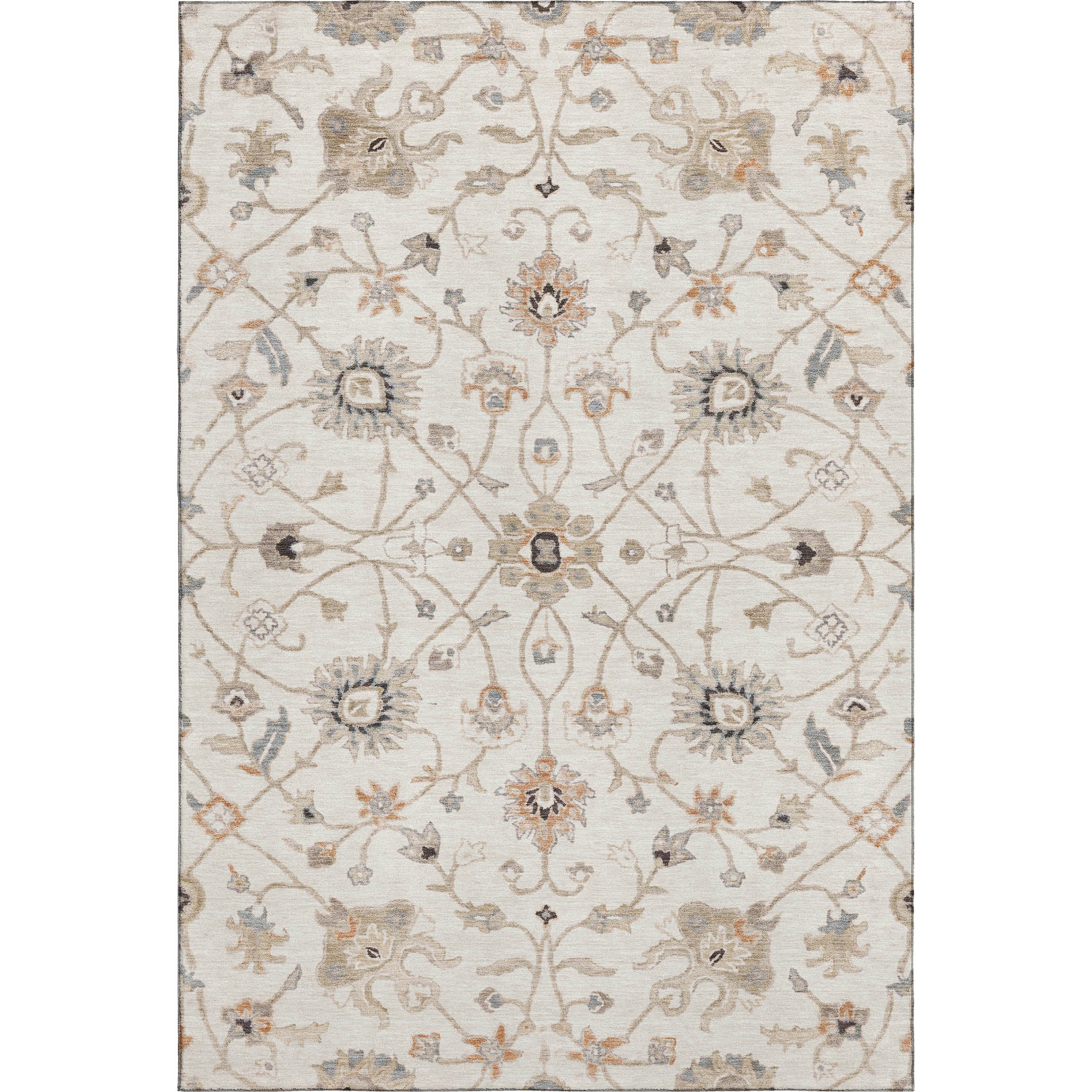 Marrakech Machine Washable Traditional Ivory Rug 2'6" x 3'10" #shape_Rectangle