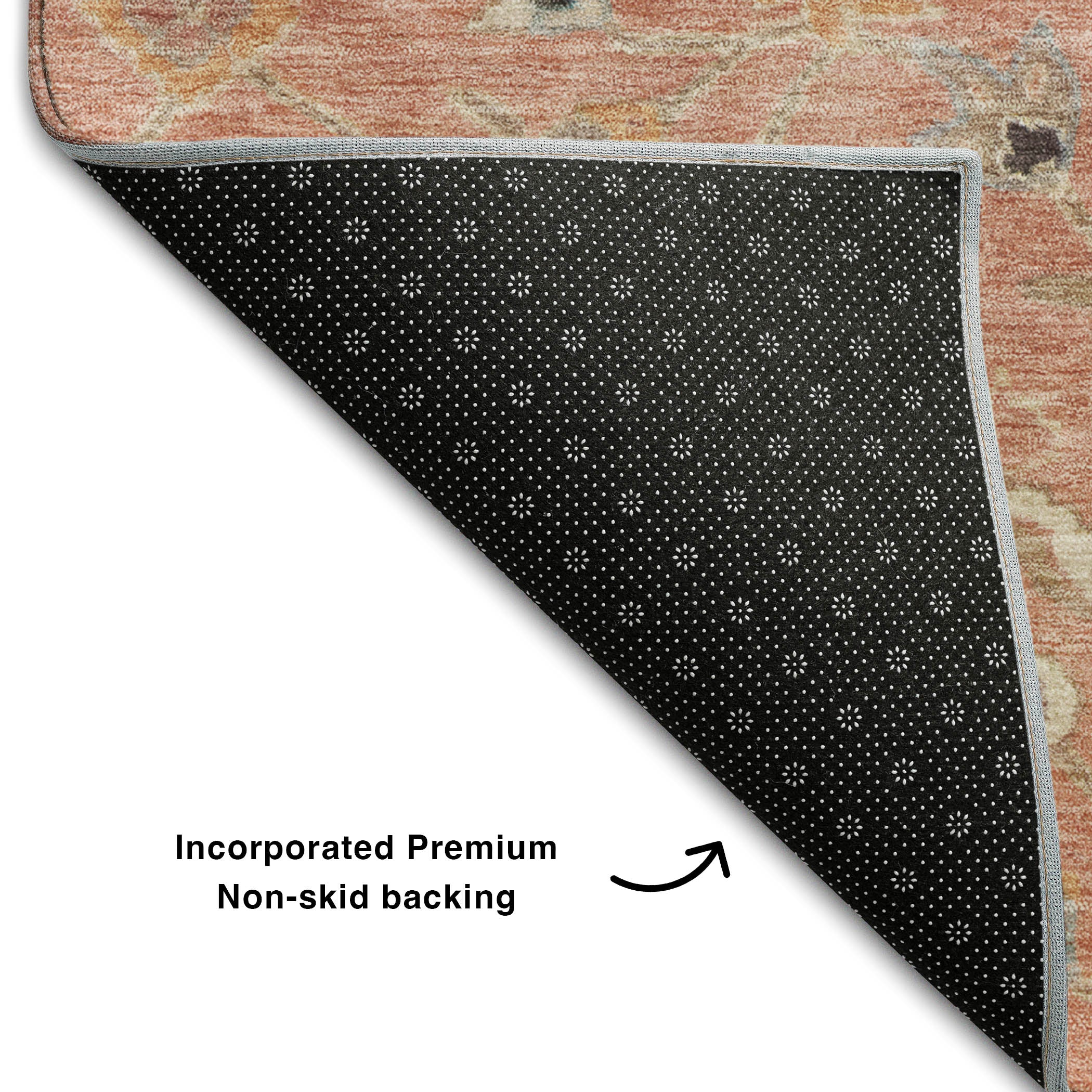 Marrakech Machine Washable Traditional Pink Rug 1'8" x 2'6" #shape_Rectangle
