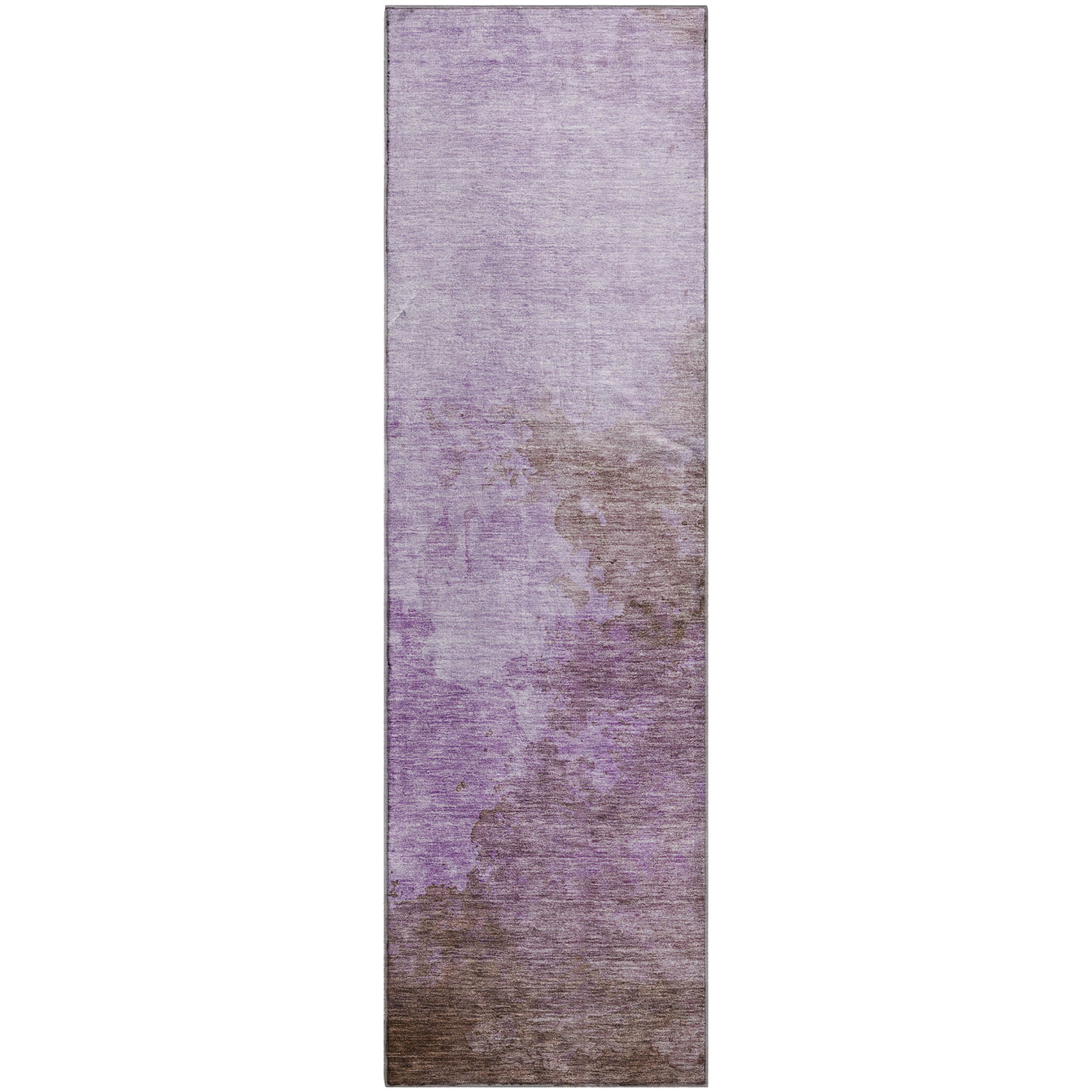 Rome Machine Washable Transitional Lavender Purple Rug 2'3" x 7'6" #shape_Runner