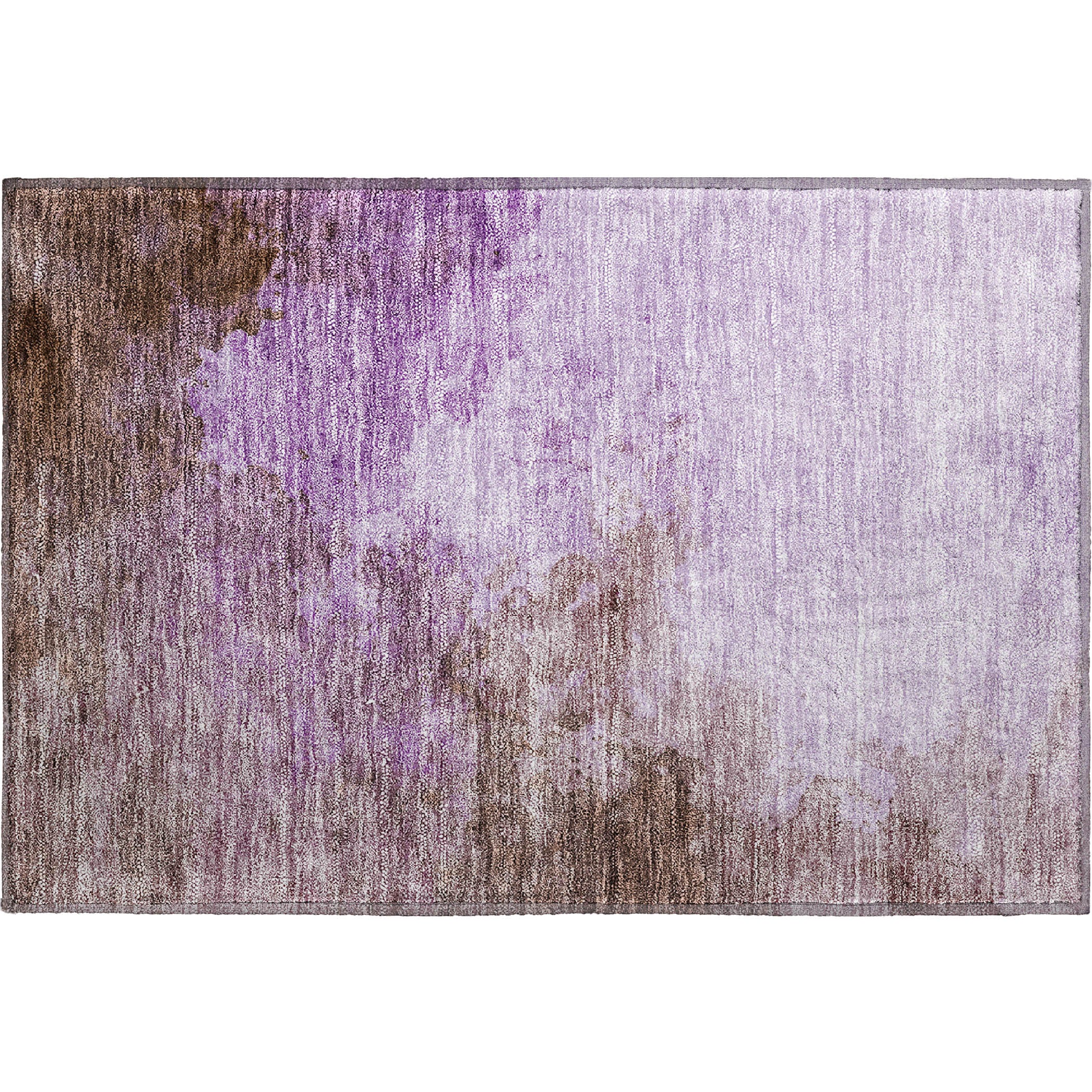 Rome Machine Washable Transitional Lavender Purple Rug 1'8" x 2'6" #shape_Rectangle