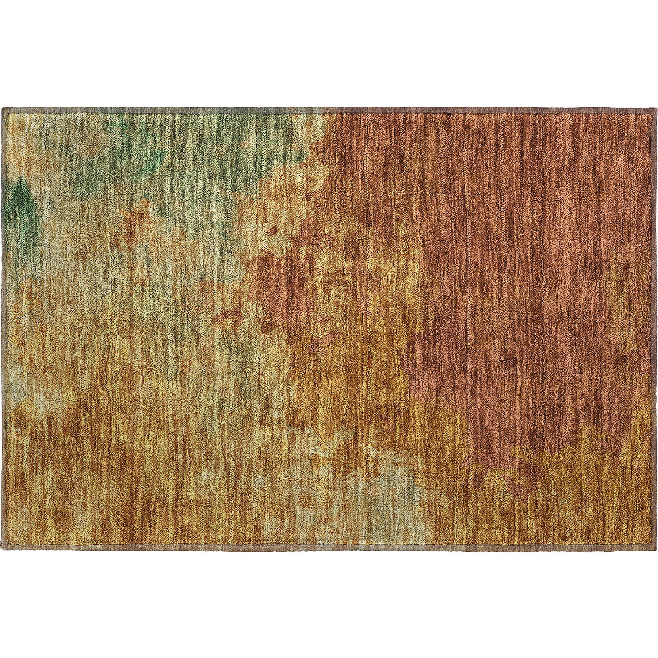 Rome Machine Washable Transitional Paprika Orange Rug 1'8" x 2'6" #shape_Rectangle