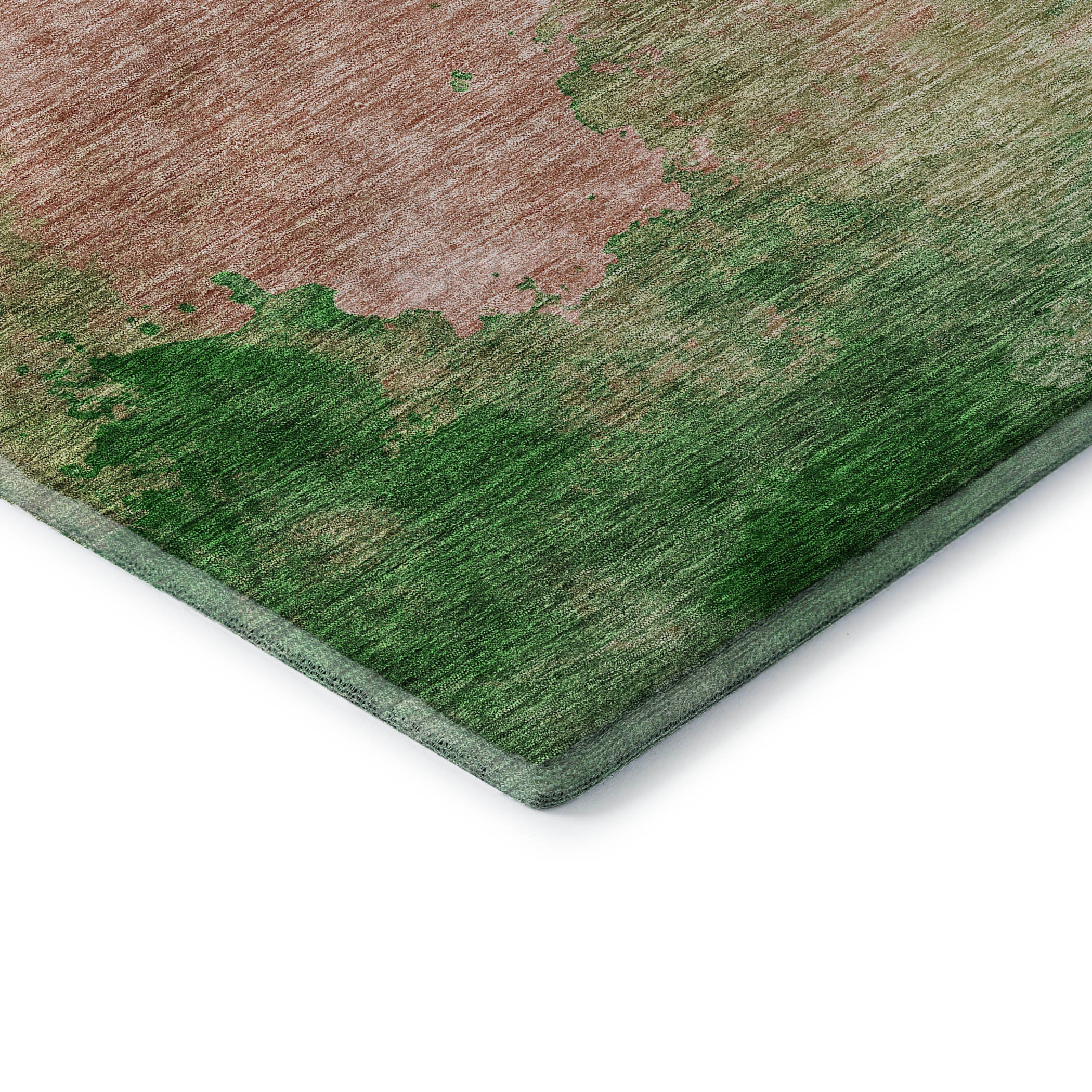 Rome Machine Washable Transitional Pink Rug 1'8" x 2'6" #shape_Rectangle