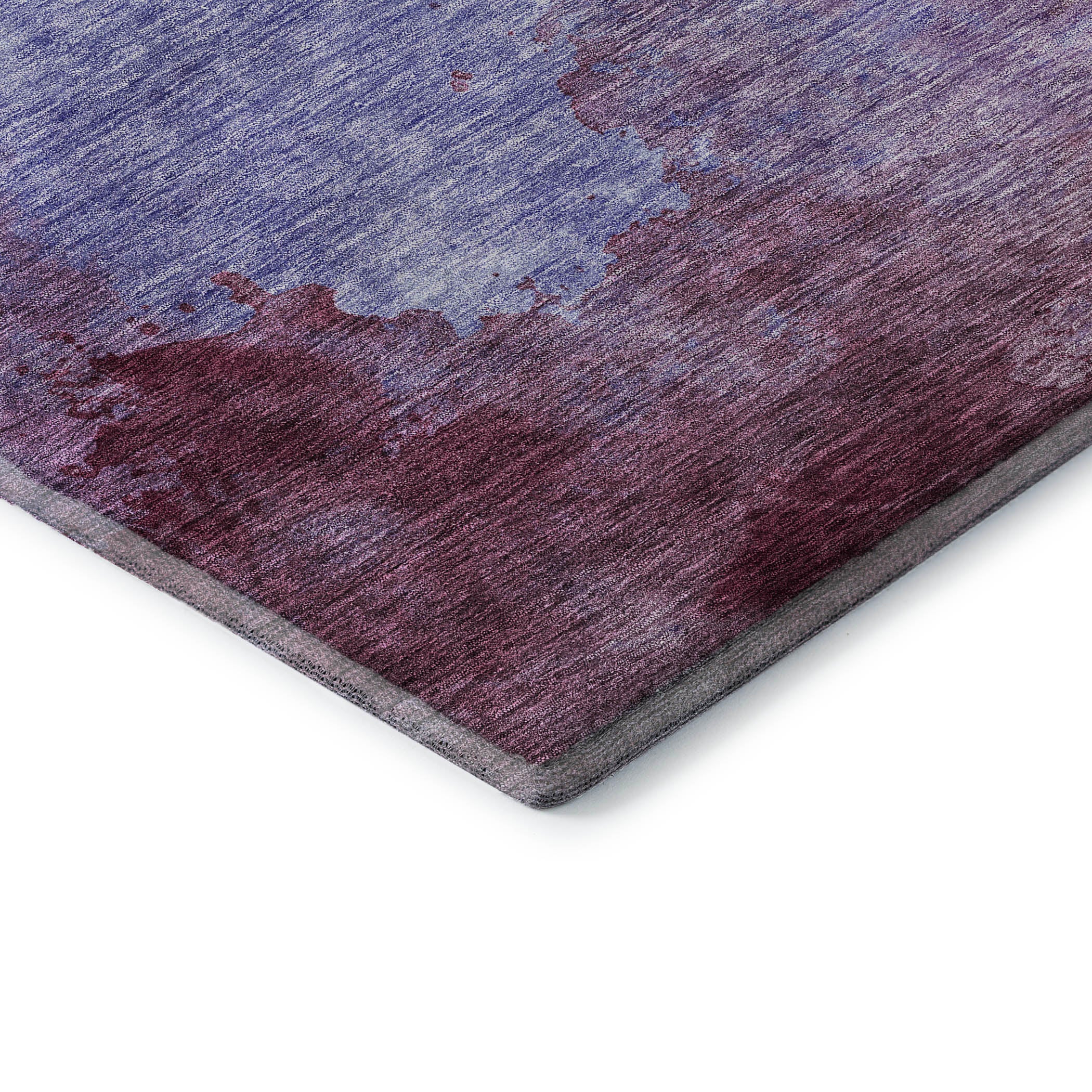 Rome Machine Washable Transitional Purple Rug 1'8" x 2'6" #shape_Rectangle